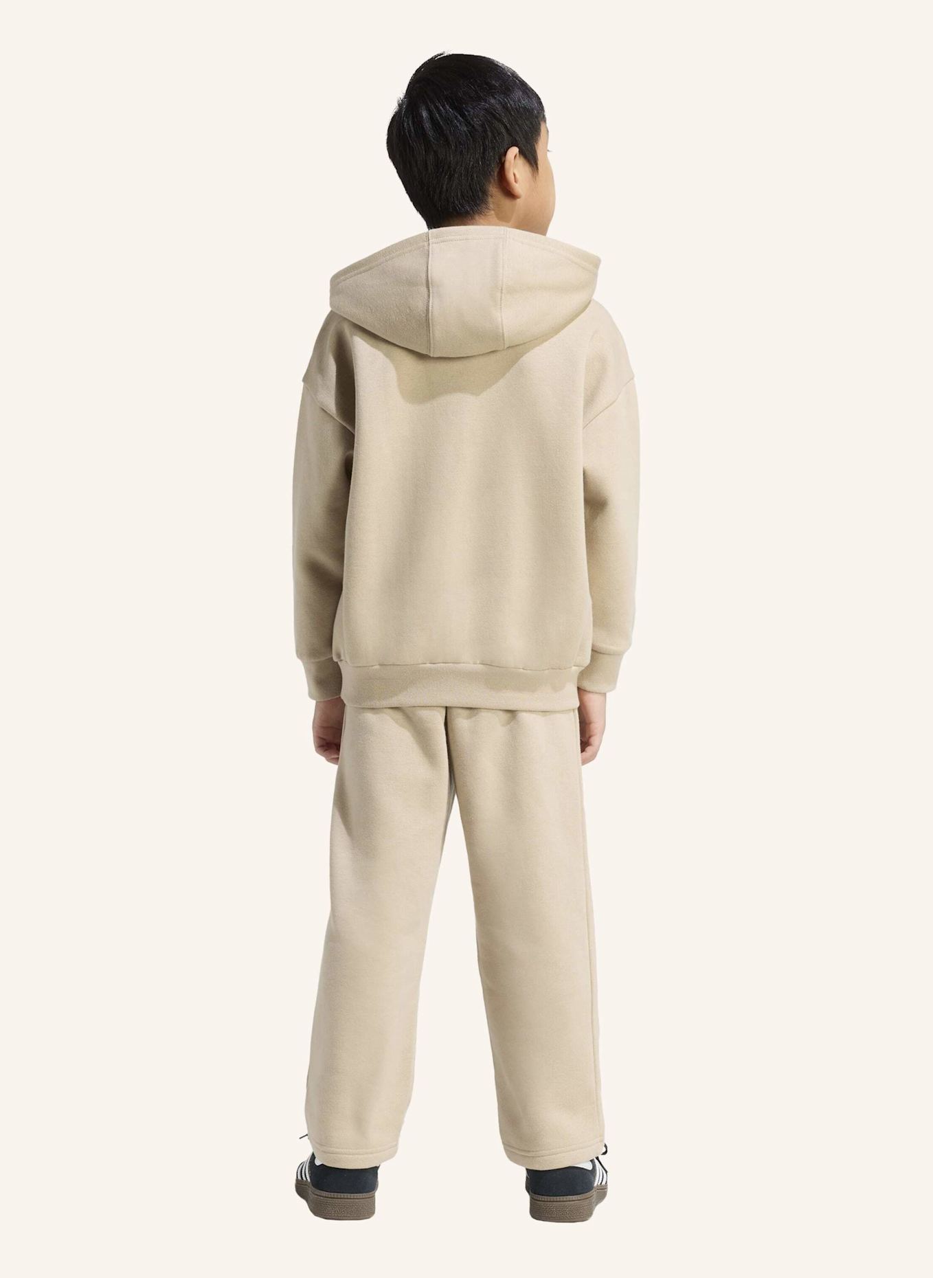 adidas Originals OVERSIZED HOODIE OPEN HEM PANTS SET: BEIGE