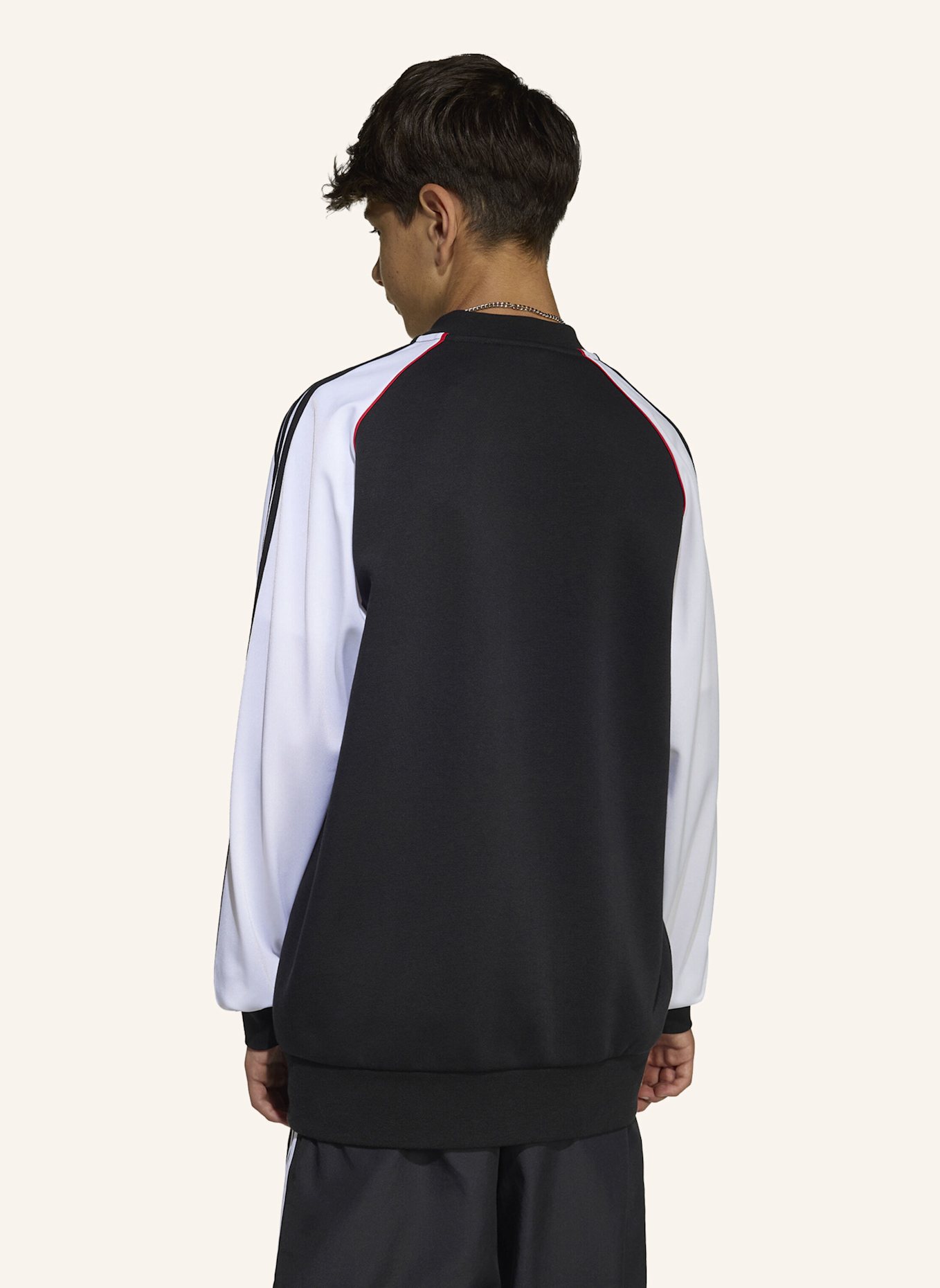 adidas Originals SST LOOSE JACKE: SCHWARZ/ WEISS