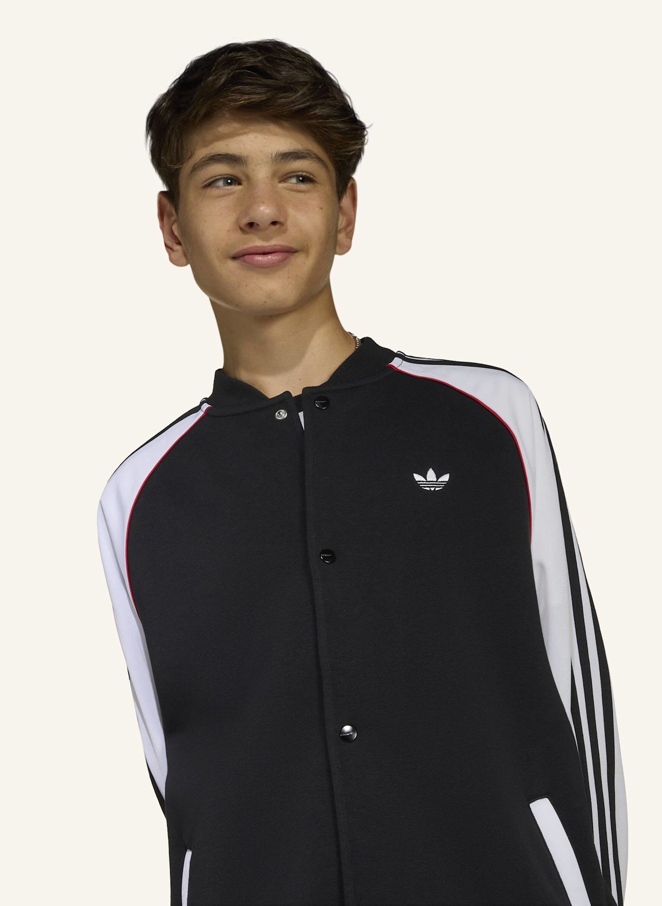 adidas Originals SST LOOSE JACKE: SCHWARZ/ WEISS