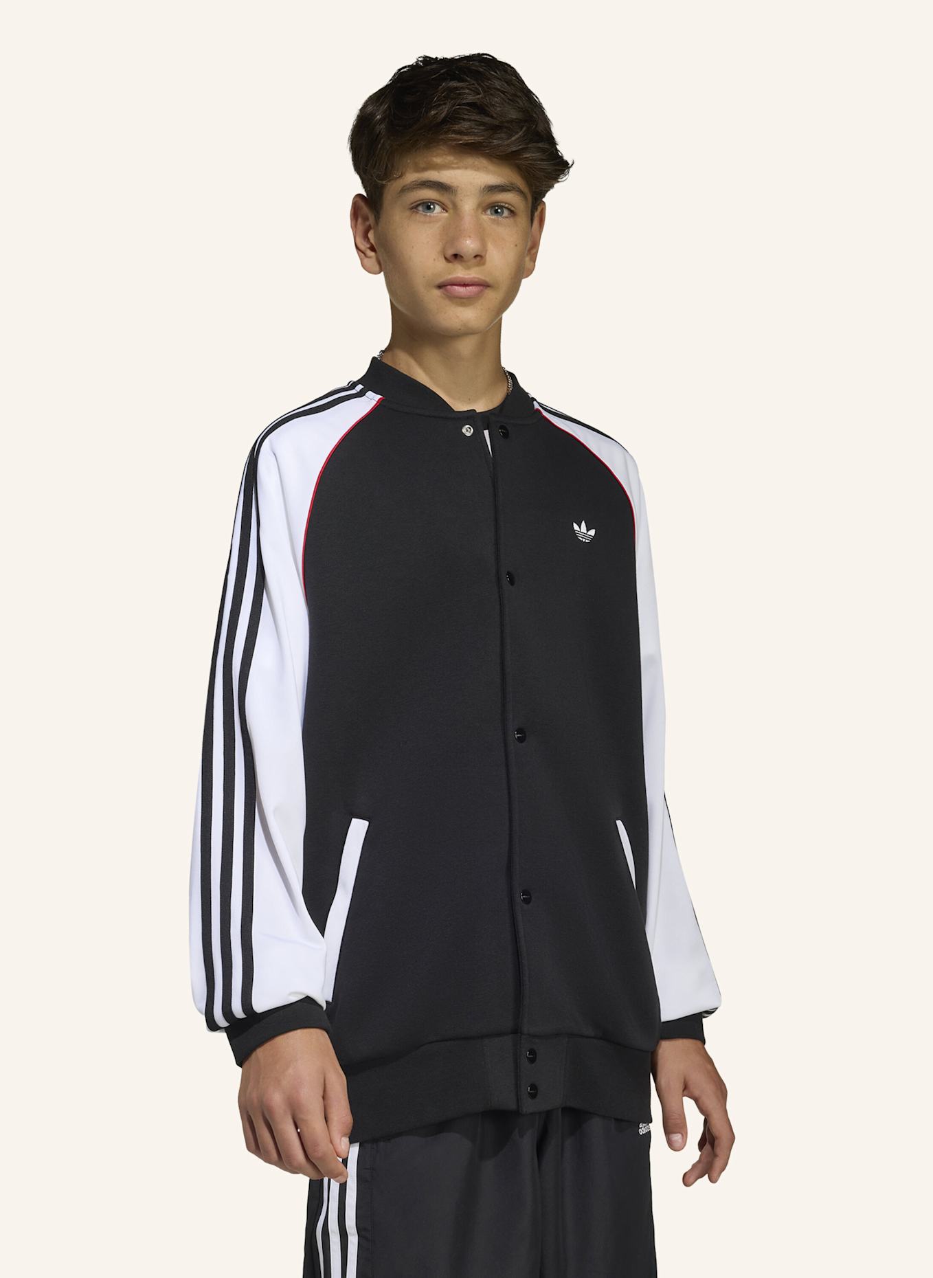 adidas Originals SST LOOSE JACKE: SCHWARZ/ WEISS