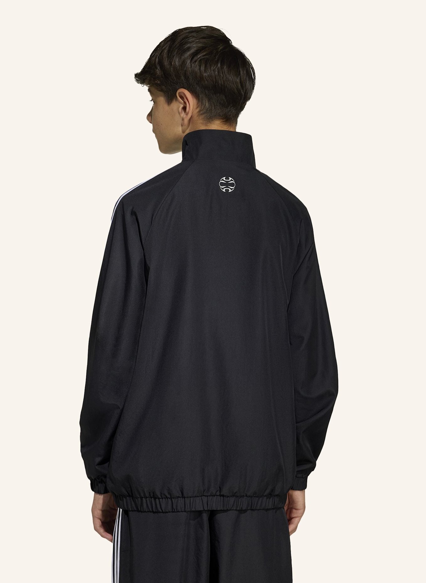 adidas Originals TEAMGEIST LOOSE TRAININGSJACKE: SCHWARZ/ WEISS