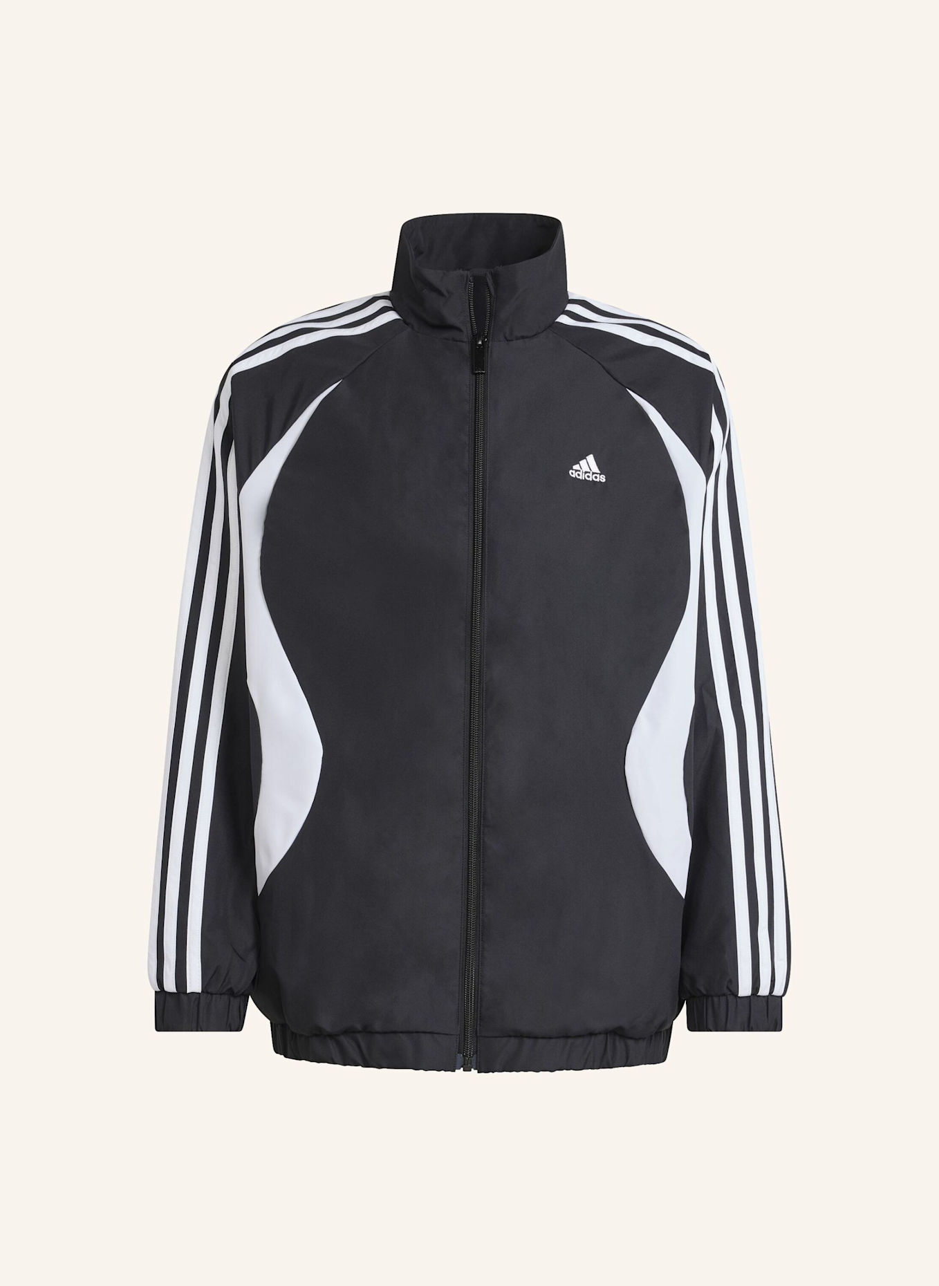 adidas Originals TEAMGEIST LOOSE TRAININGSJACKE: SCHWARZ/ WEISS