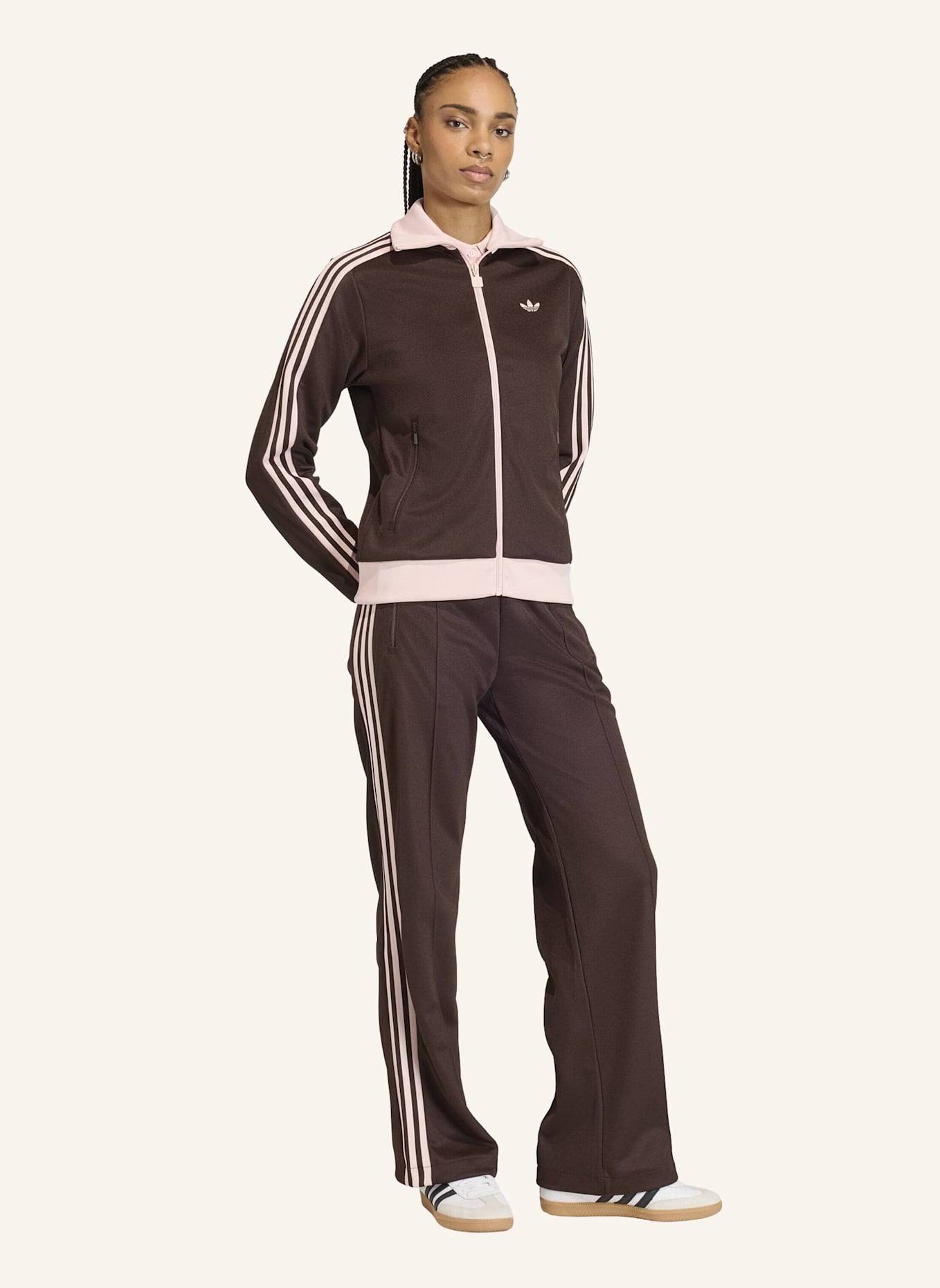 adidas Originals Trainingsjacke CLASSIC TRACK TOP: BRAUN/ ROSA