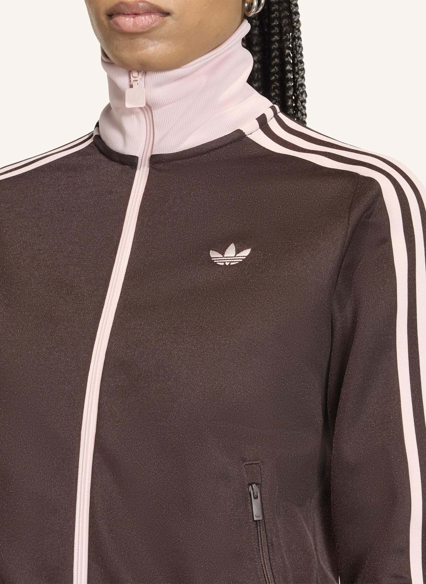 adidas Originals Trainingsjacke CLASSIC TRACK TOP: BRAUN/ ROSA