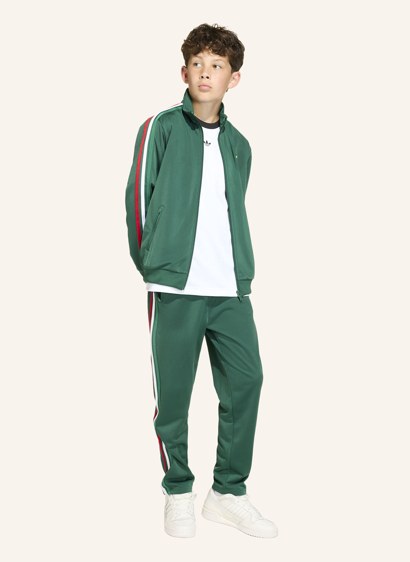 adidas Originals FIREBIRD LOOSE TRAININGSJACKE: GRÜN/ GOLD