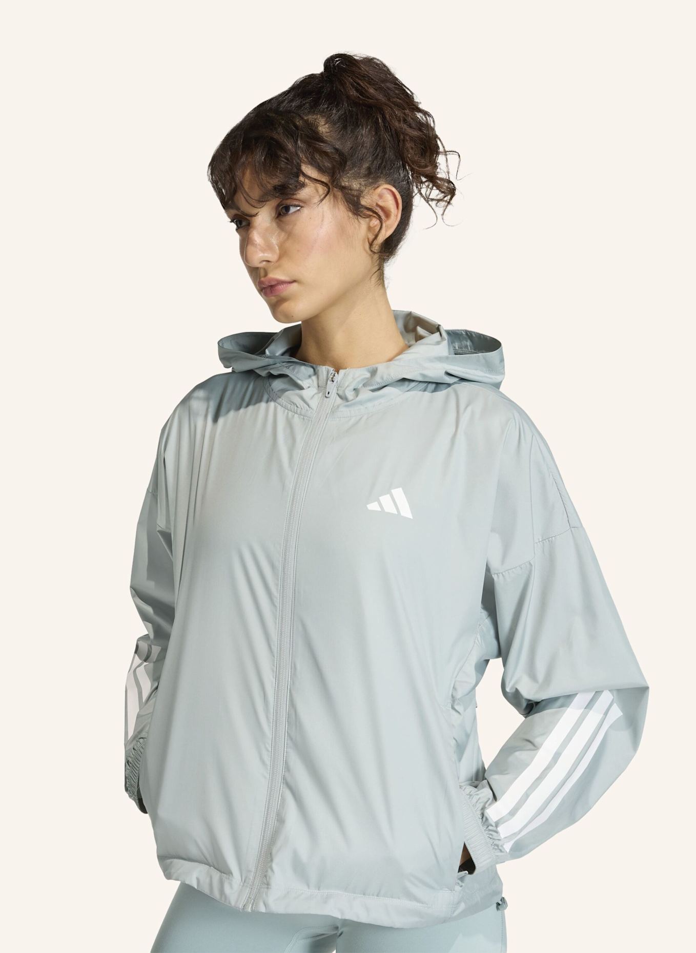 adidas HYPERGLAM 3-STREIFEN WINDBREAKER: GRÜN