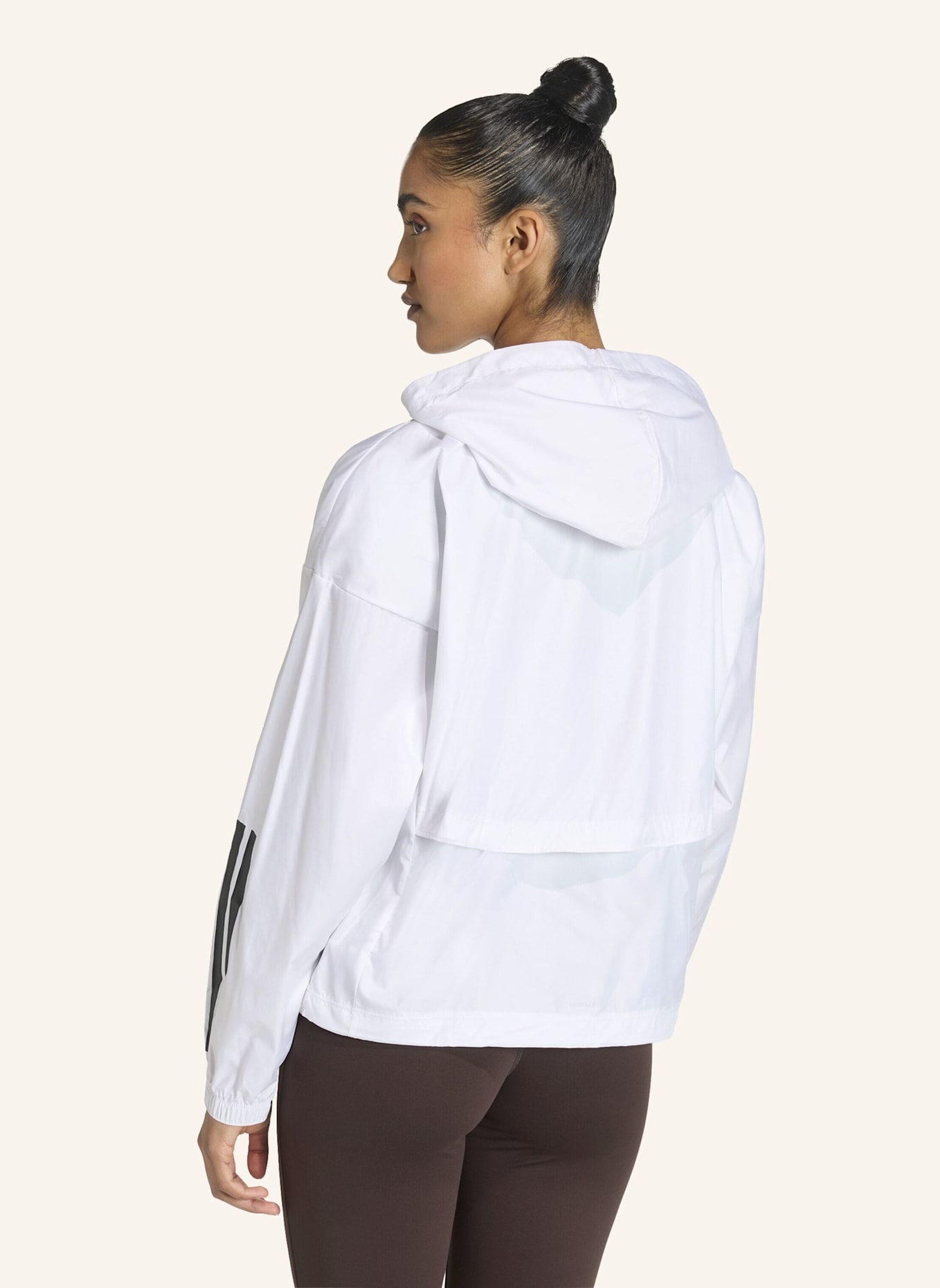 adidas HYPERGLAM 3-STREIFEN WINDBREAKER: WEISS