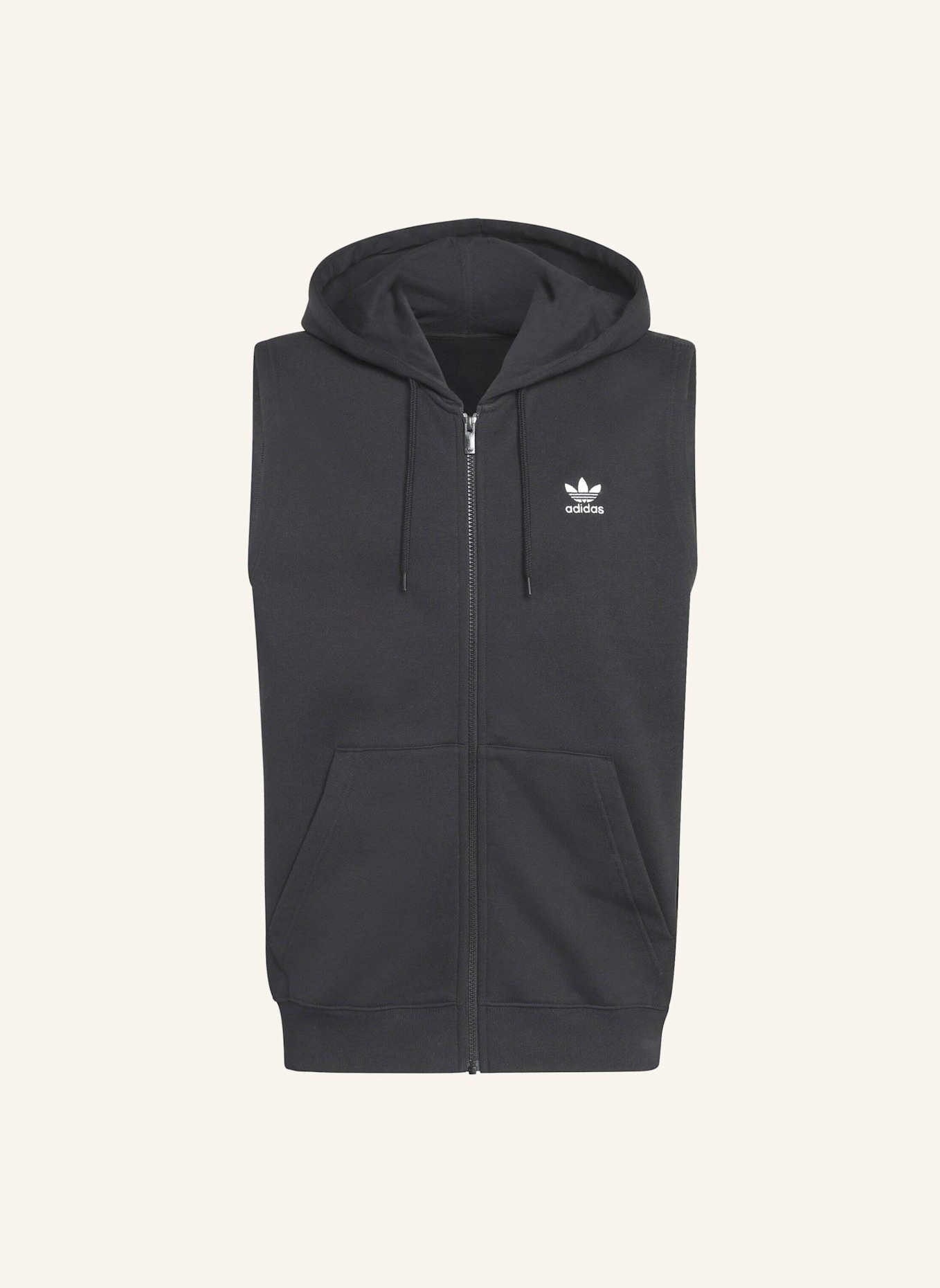 adidas Originals TREFOIL ESSENTIALS HOODIE OHNE ÄRMEL: SCHWARZ