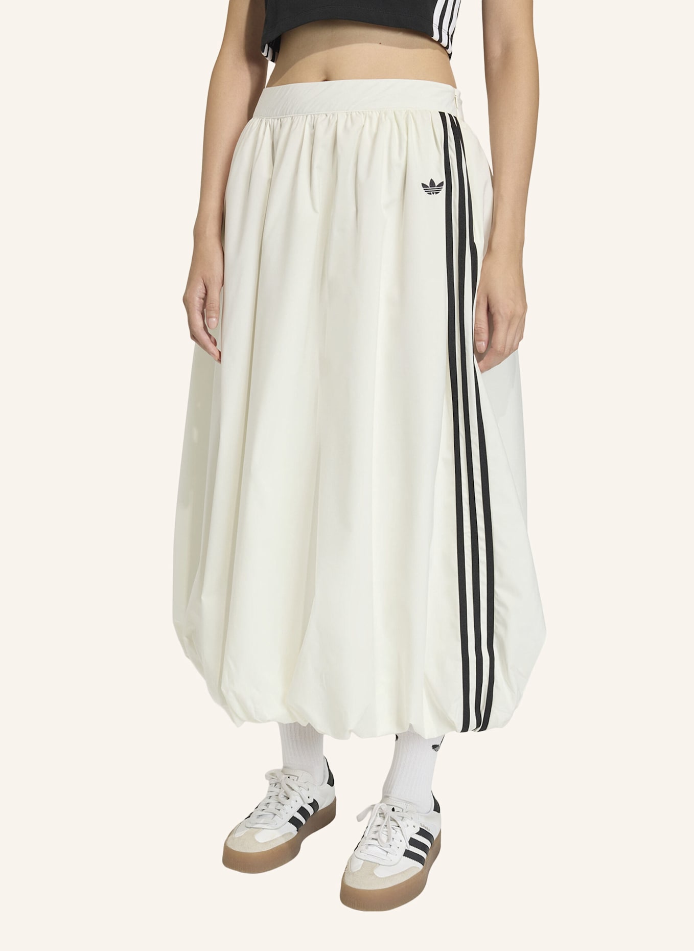 adidas Originals Rock BALLOON LONG mit Galonstreifen: WEISS