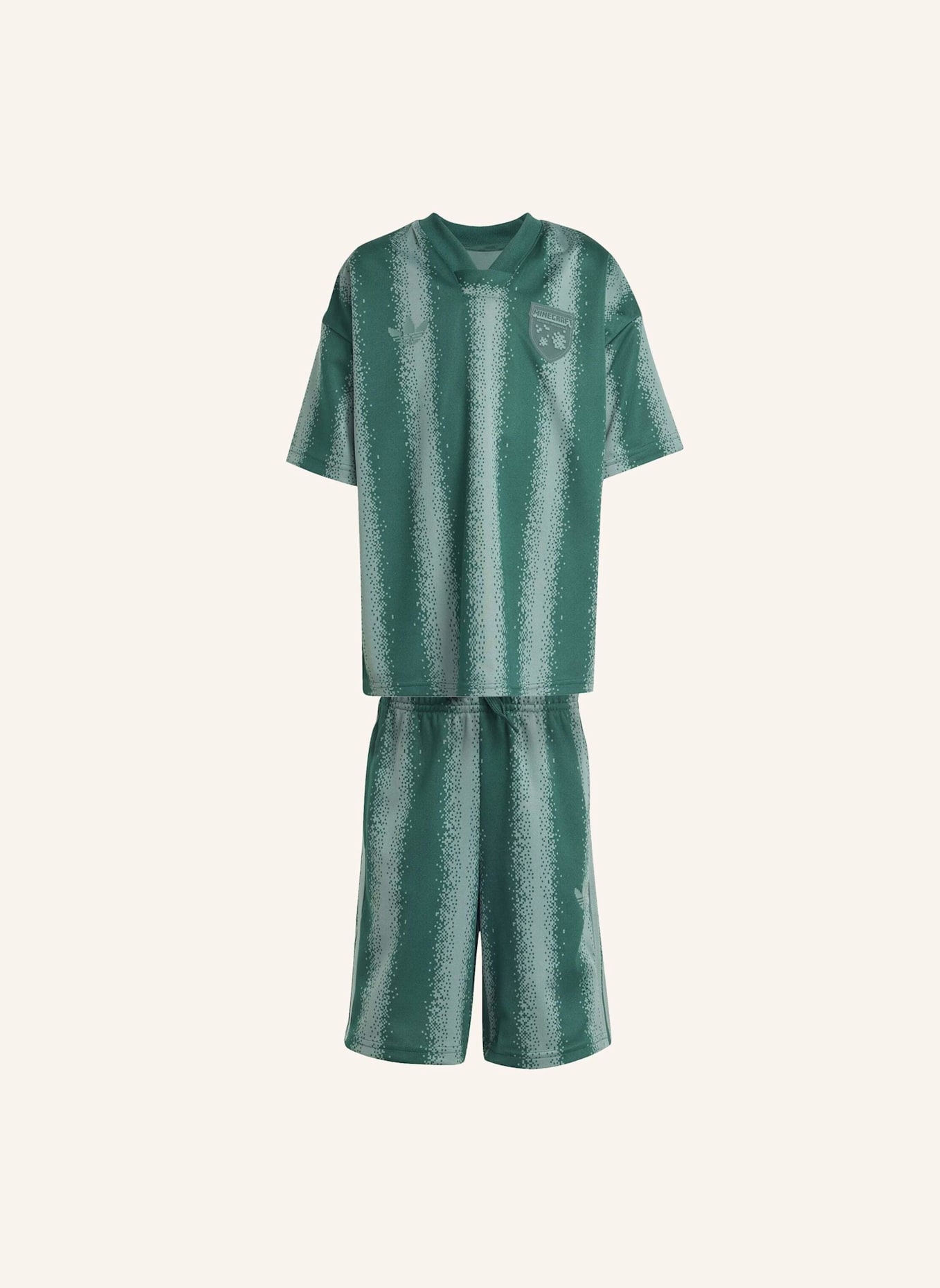 adidas Originals ADIDAS MINECRAFT OVERSIZE-SET SHORTS UND T-SHIRT: GRÜN