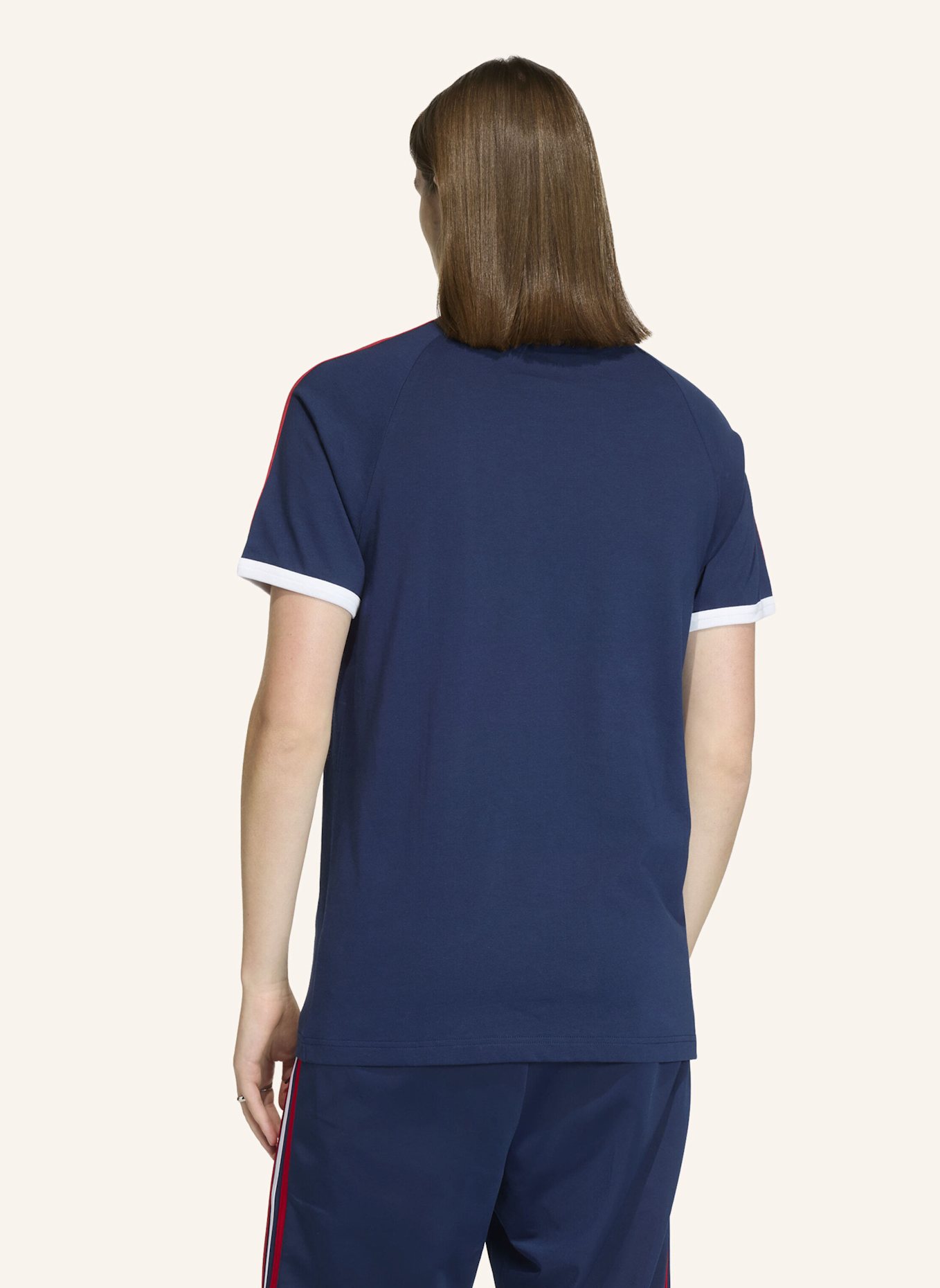 adidas Originals T-Shirt 3-STREIFEN: BLAU/ ROT/ WEISS