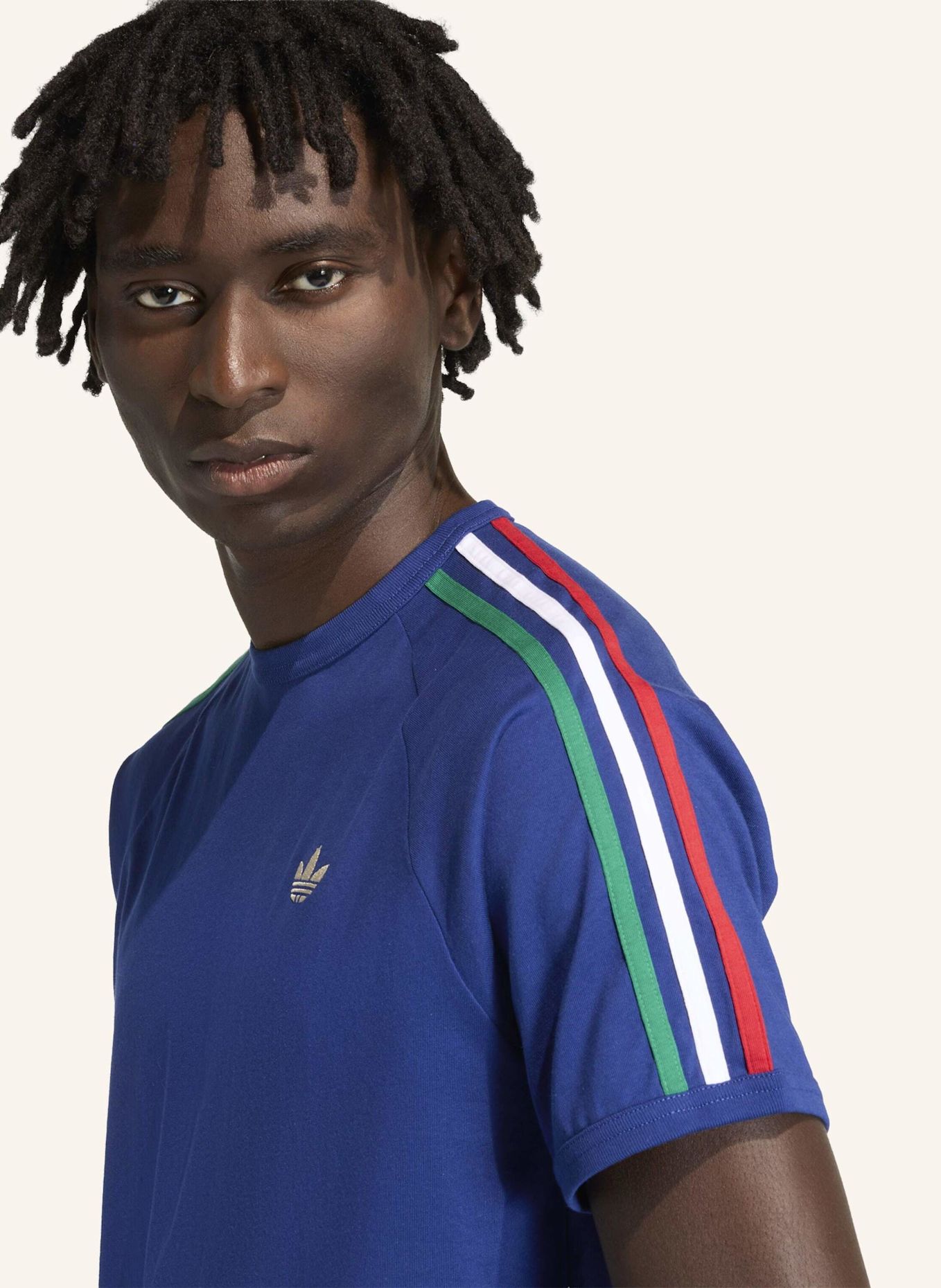 adidas Originals T-Shirt 3-STREIFEN: BLAU/ GRÜN/ WEISS
