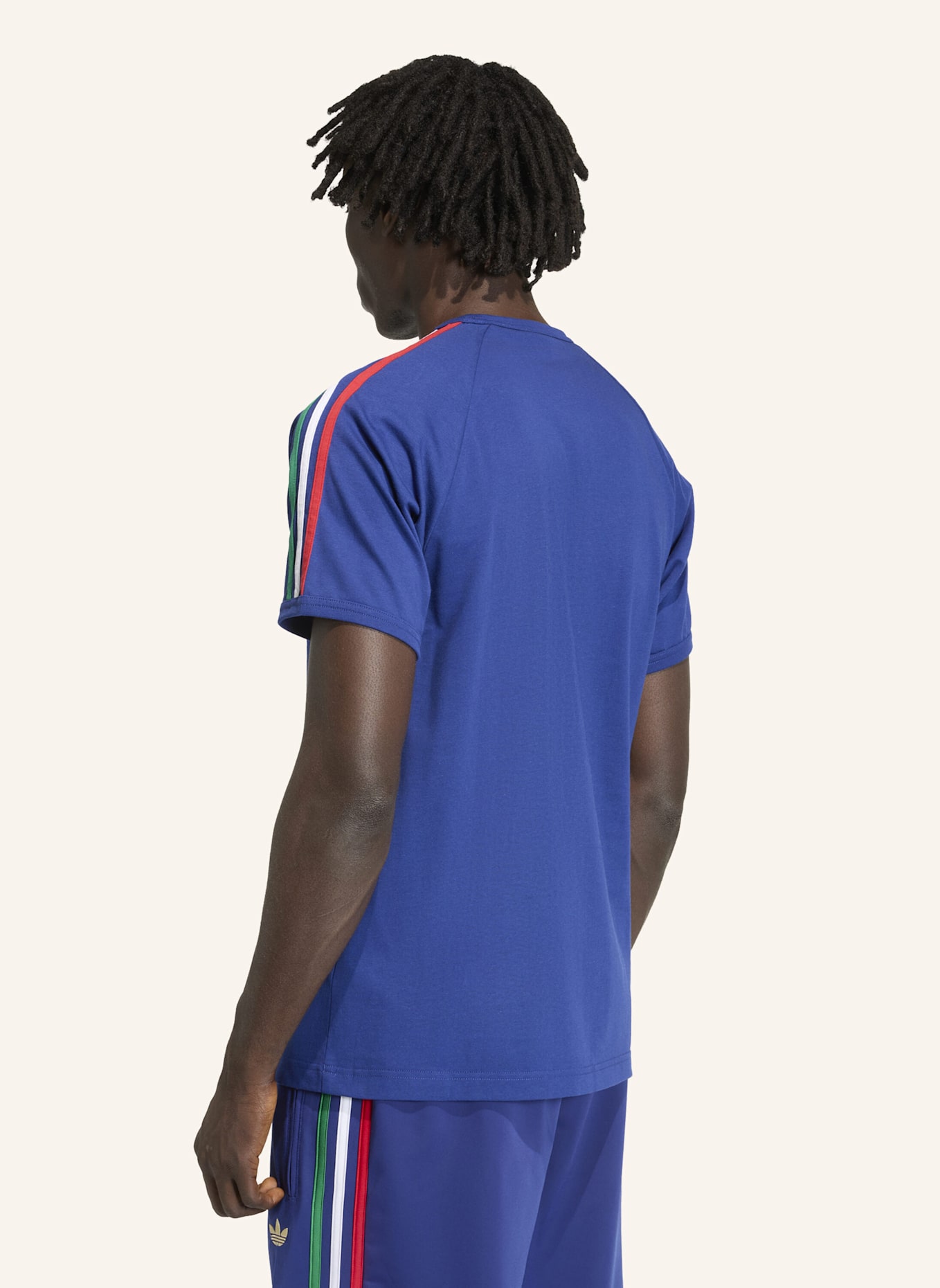 adidas Originals T-Shirt 3-STREIFEN: BLAU/ GRÜN/ WEISS