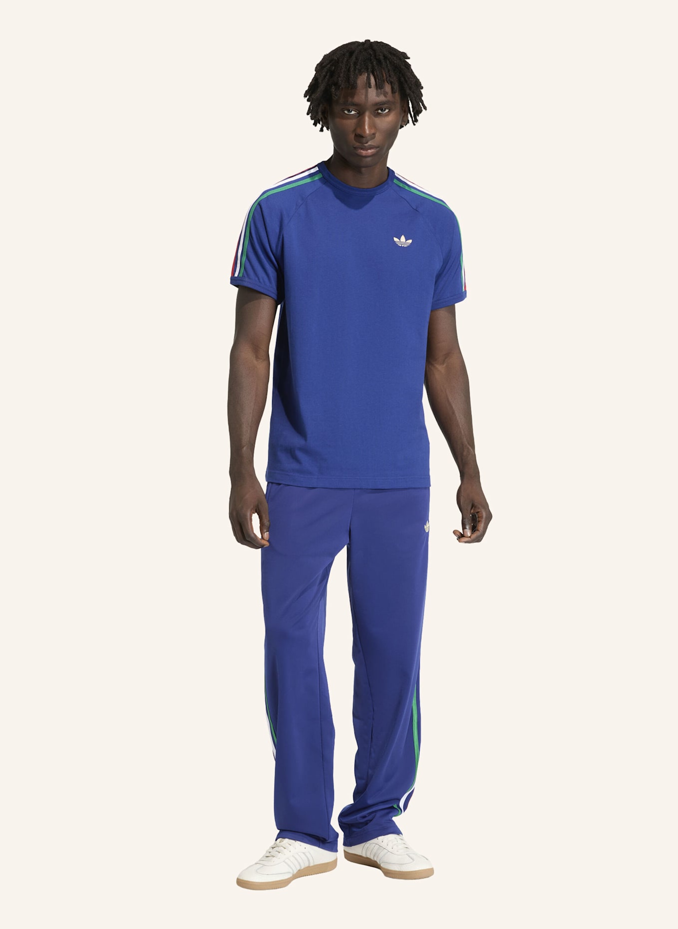 adidas Originals T-Shirt 3-STREIFEN: BLAU/ GRÜN/ WEISS