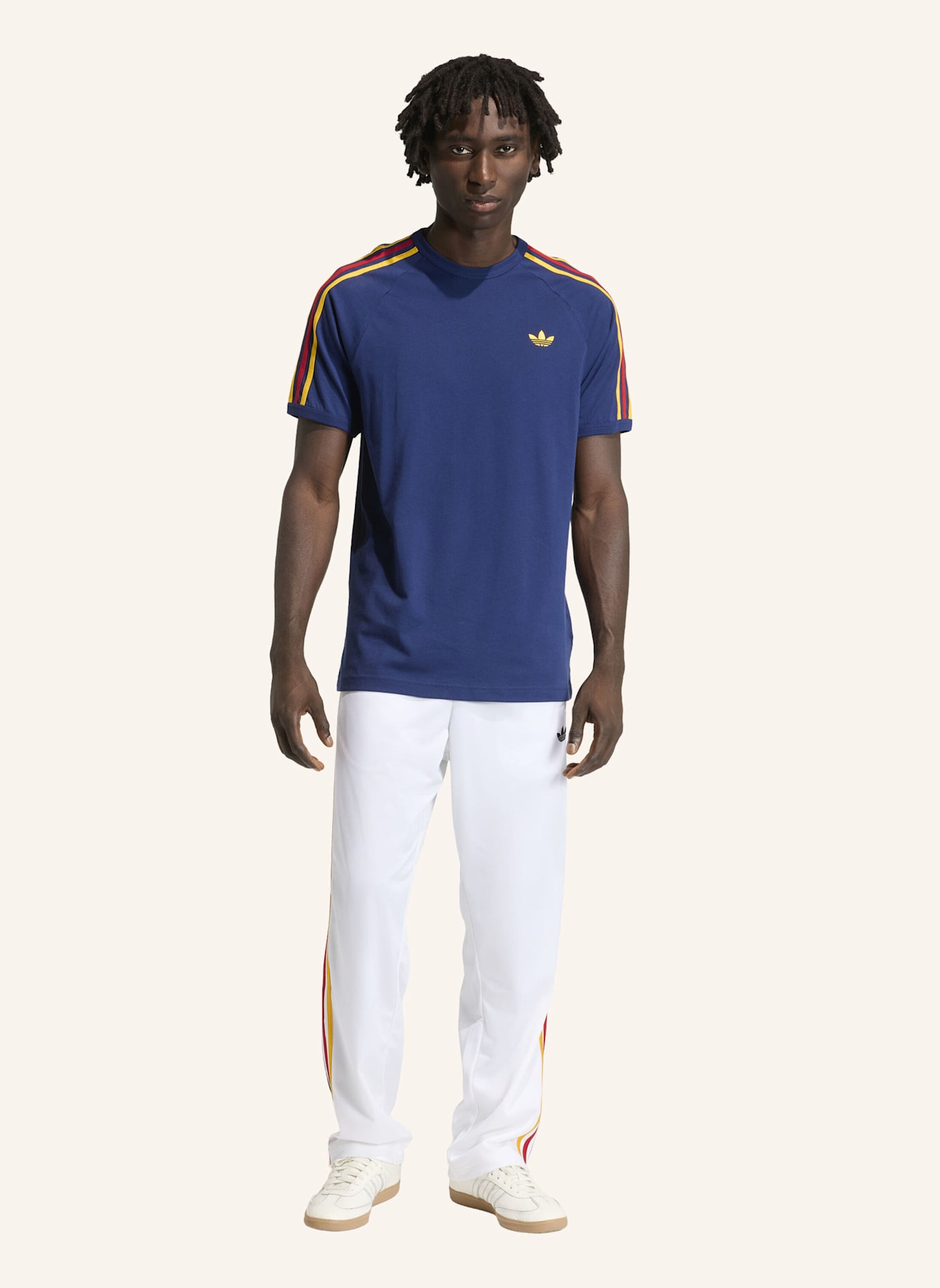 adidas Originals T-Shirt 3-STREIFEN: BLAU/ GELB