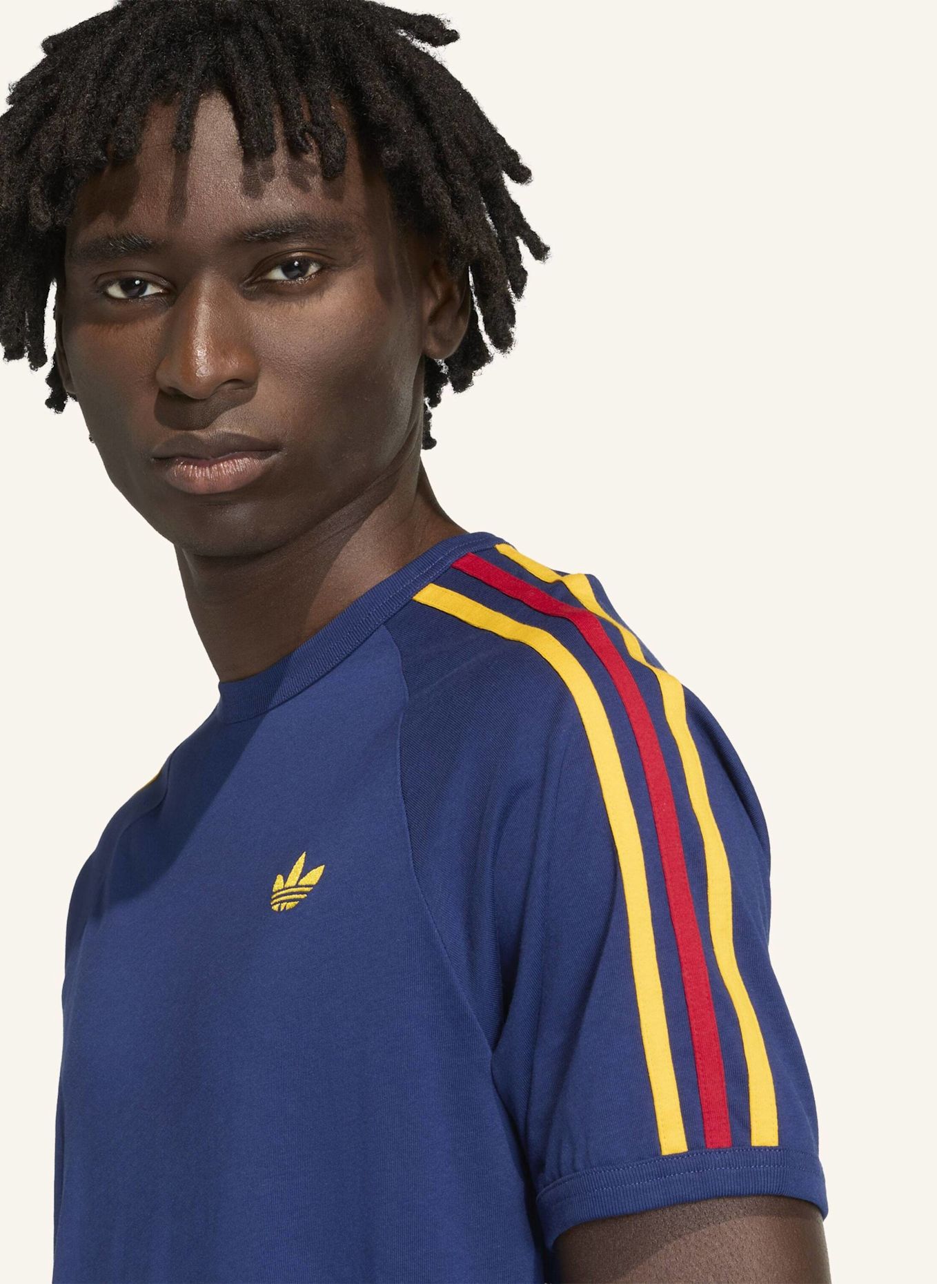 adidas Originals T-Shirt 3-STREIFEN: BLAU/ GELB