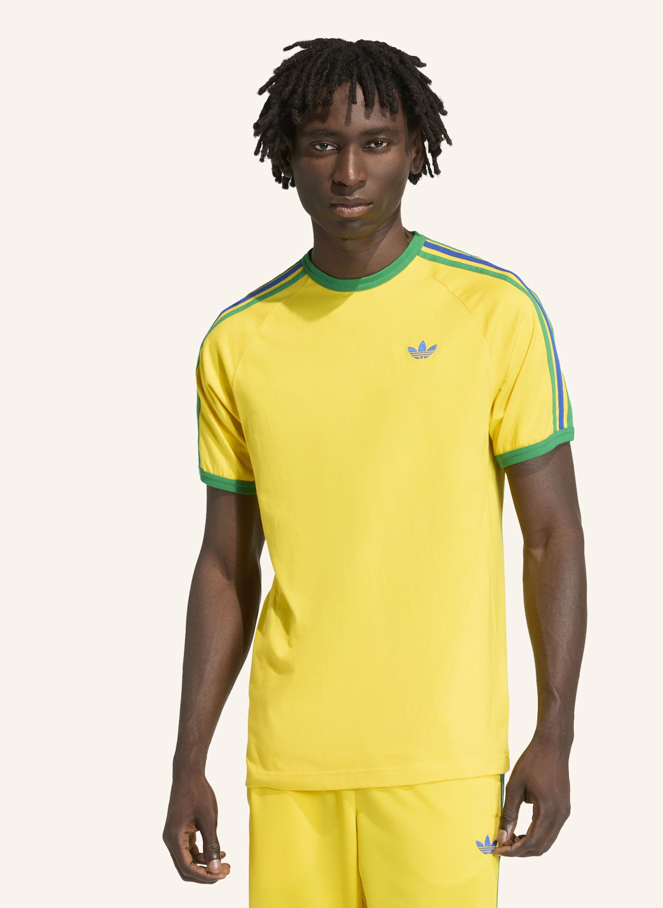 adidas Originals T-Shirt 3-STREIFEN: GELB/ GRÜN/ BLAU