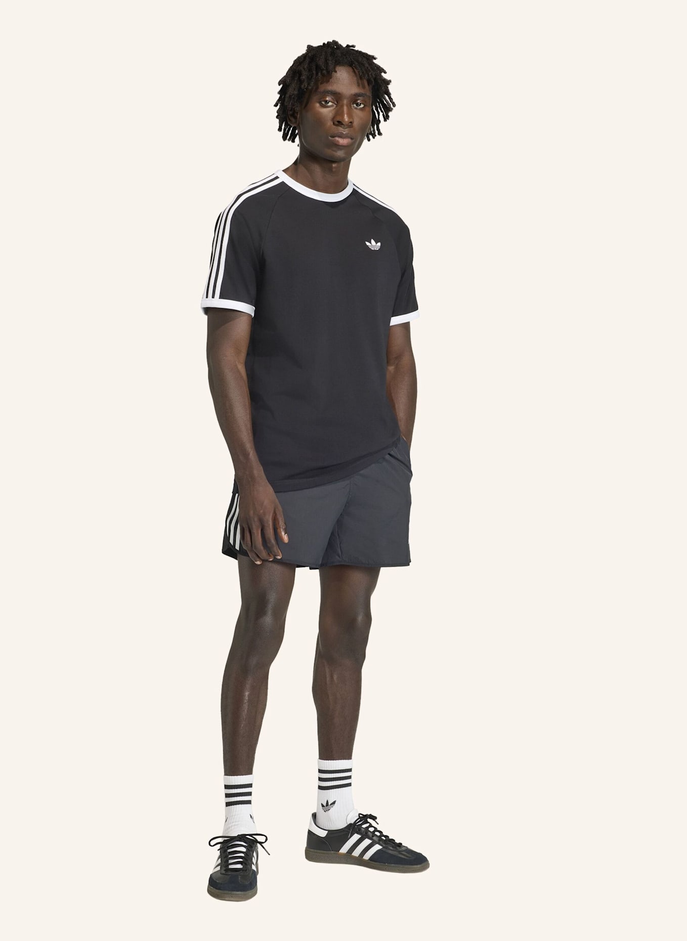 adidas Originals T-Shirt 3-STREIFEN: SCHWARZ