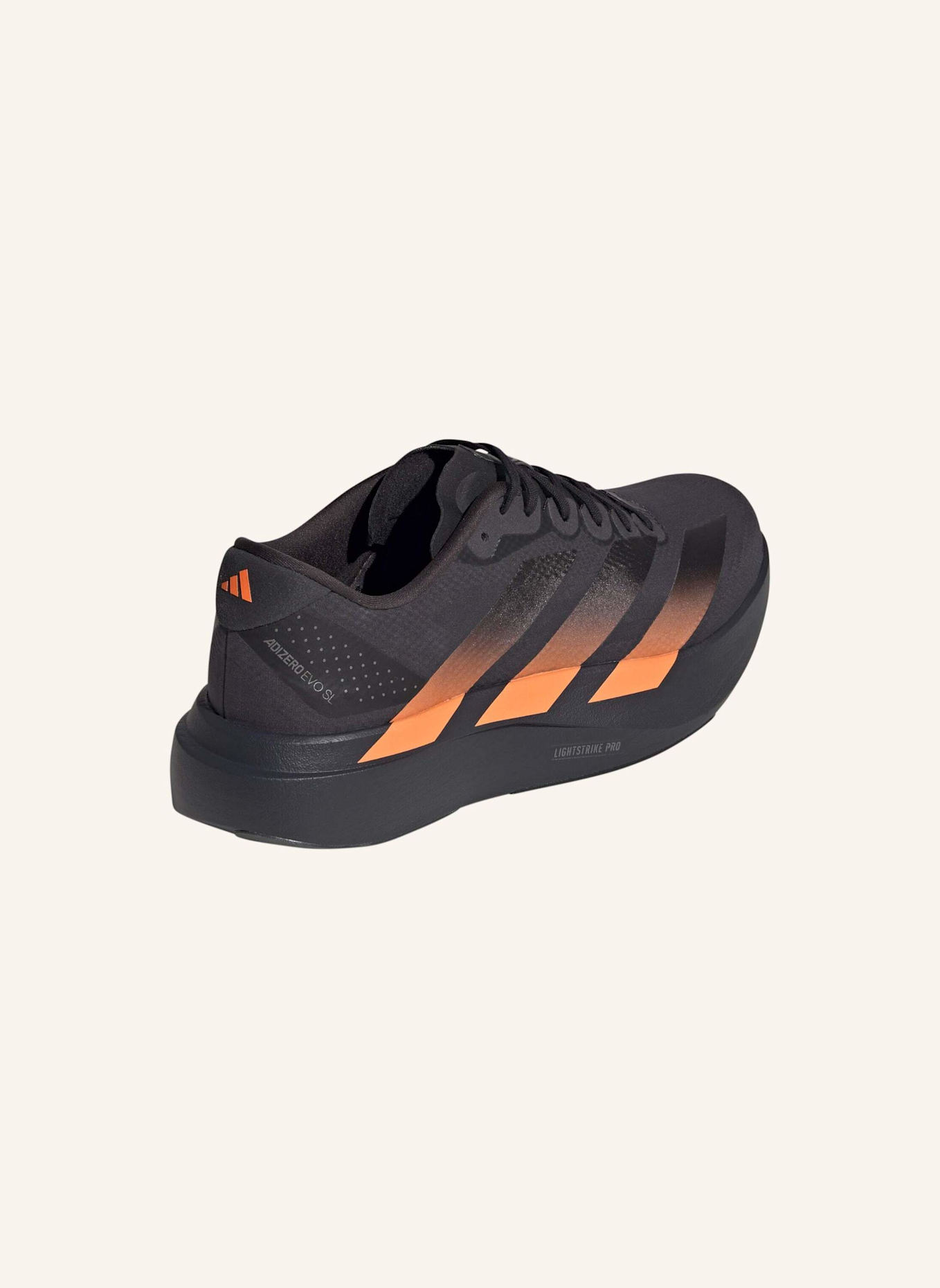 adidas ADIZERO EVO SL SCHUH: GRAU/ SCHWARZ/ ORANGE