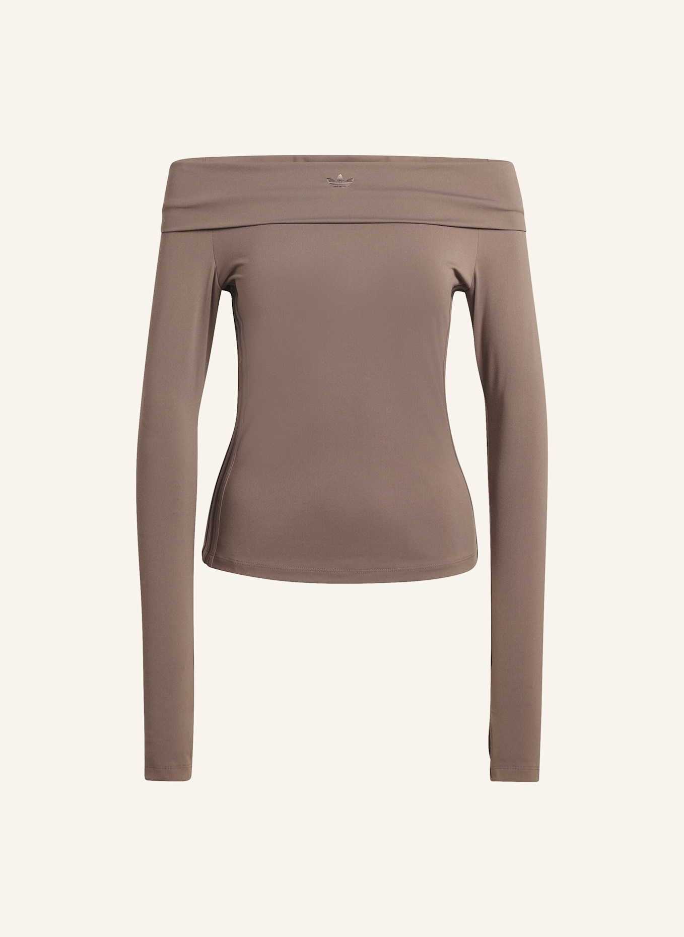 adidas Originals OFF-SHOULDER LONGSLEEVE: BRAUN