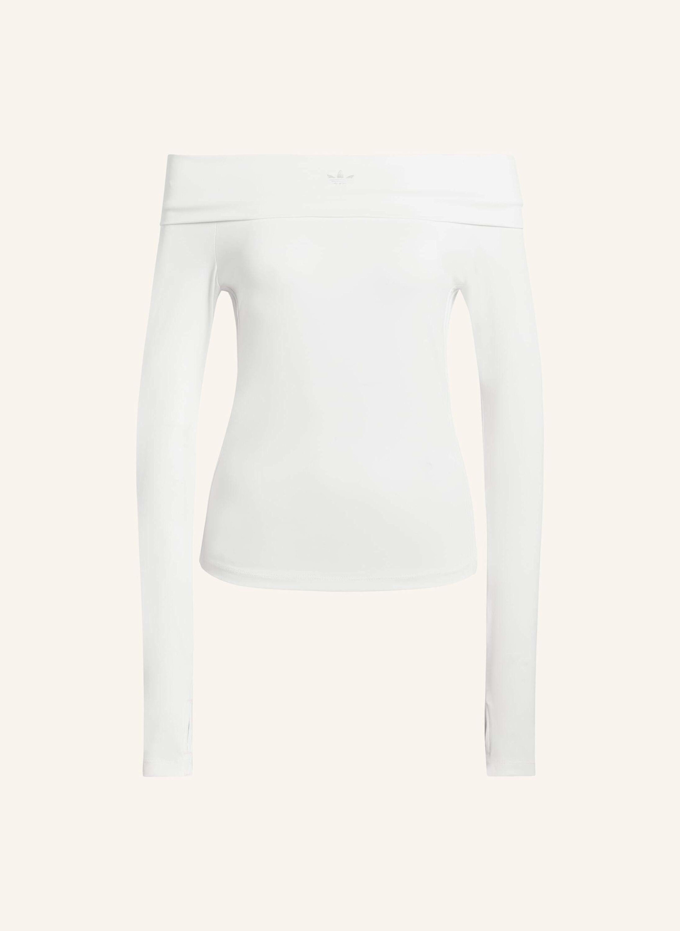 adidas Originals OFF-SHOULDER LONGSLEEVE: WEISS