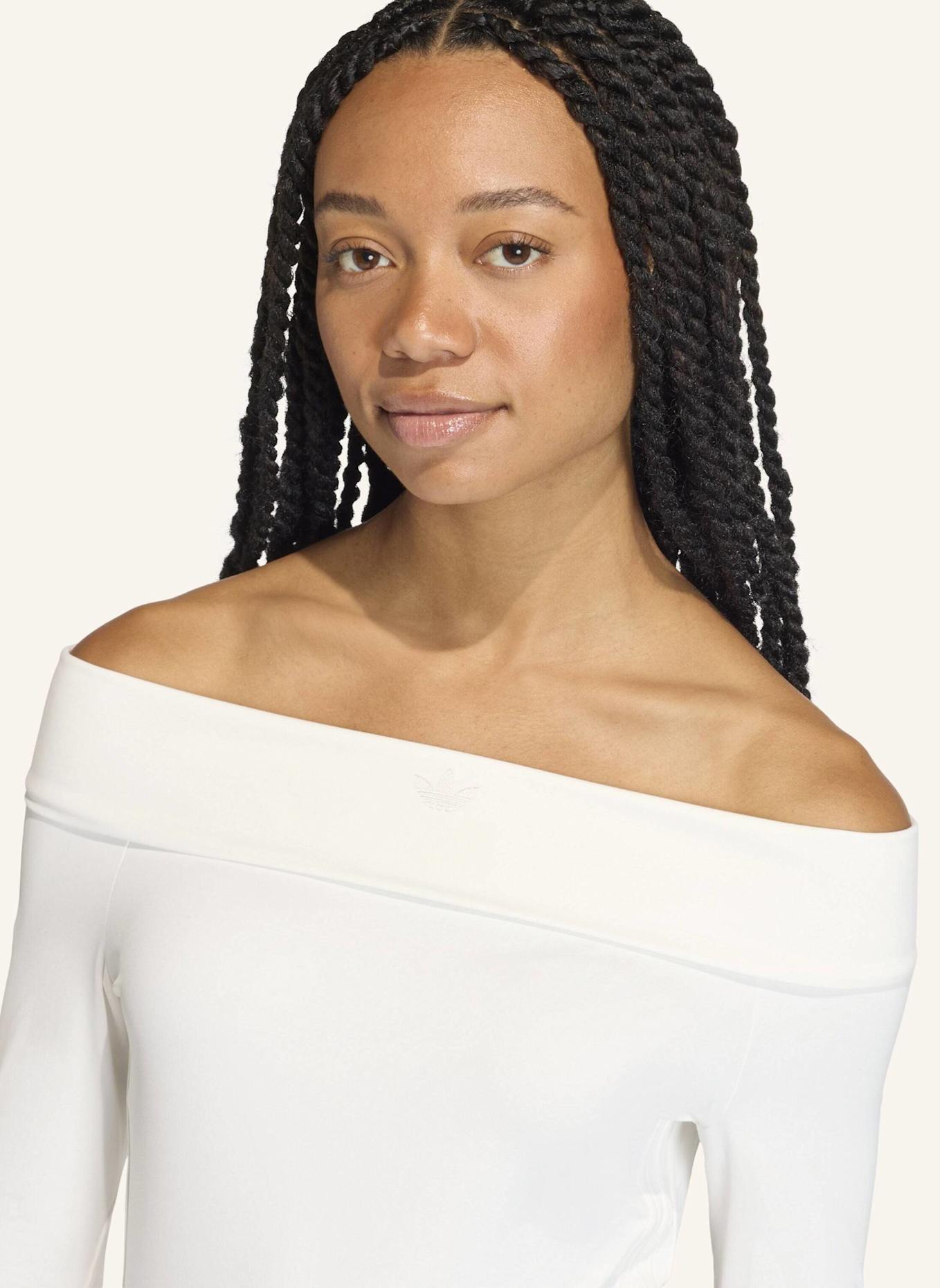 adidas Originals OFF-SHOULDER LONGSLEEVE: WEISS