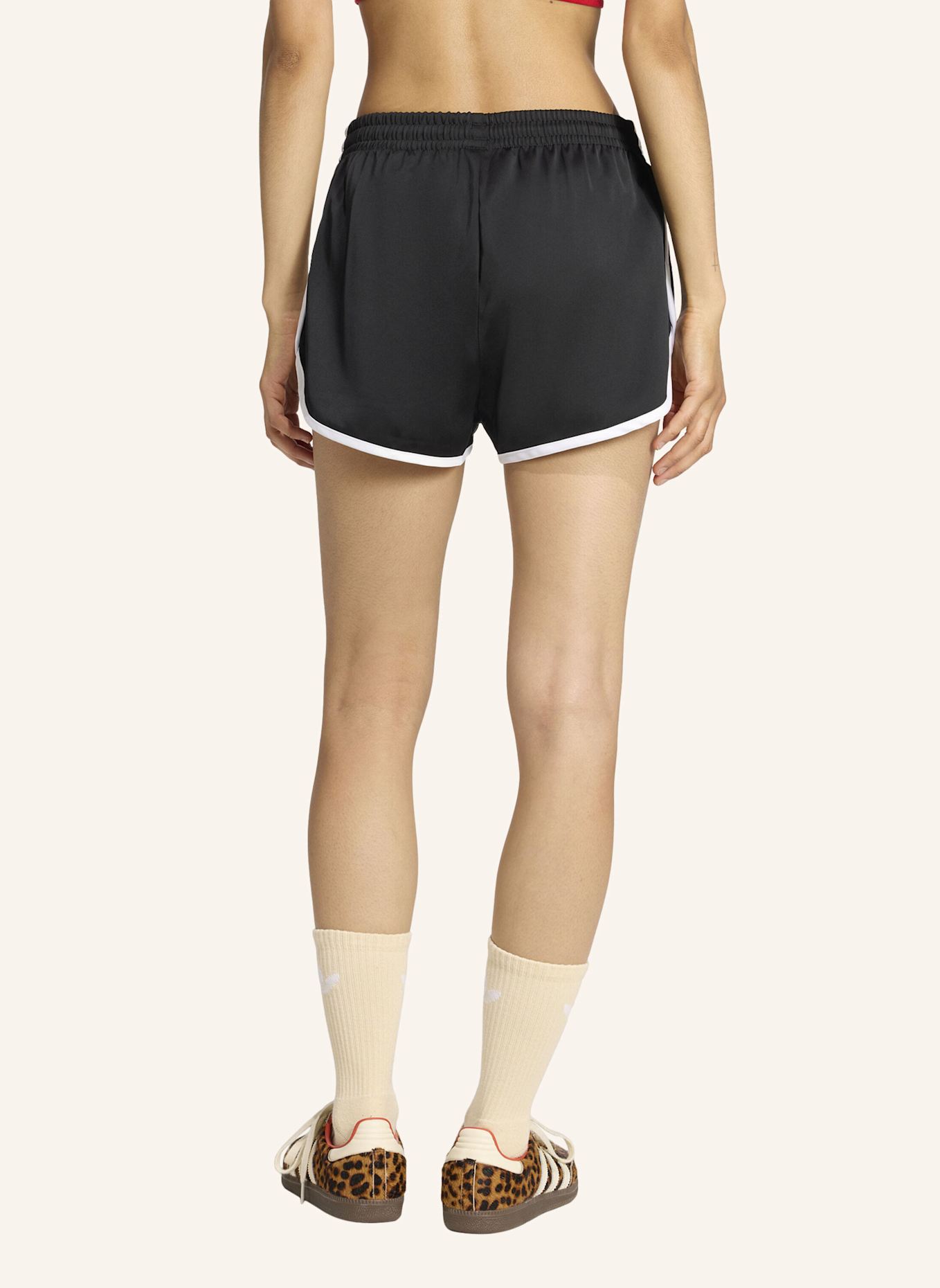 adidas Originals 3-STREIFEN SPRINTER SHORTS: SCHWARZ/ WEISS