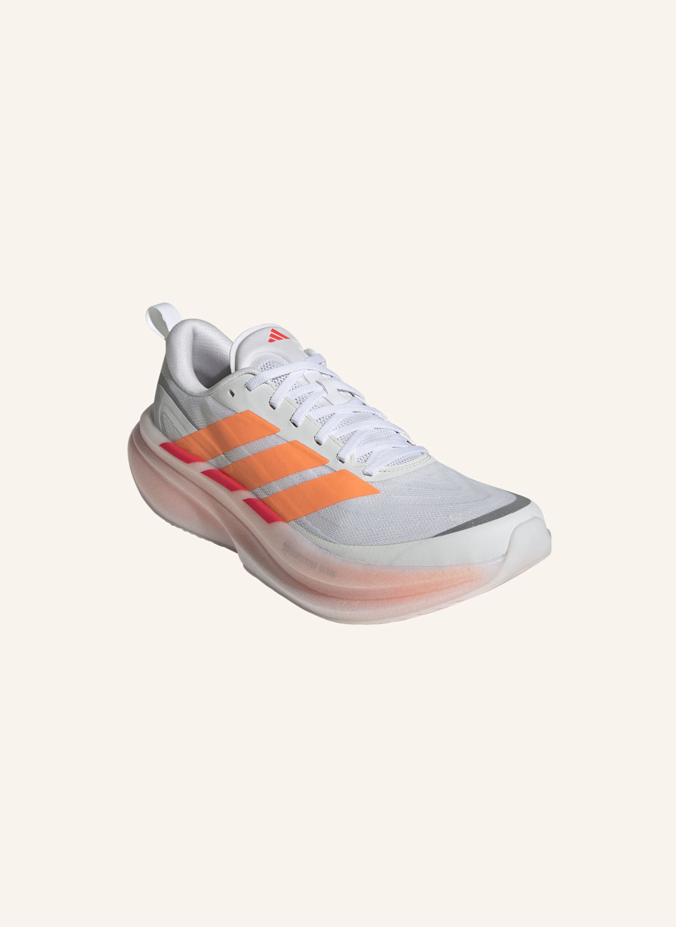adidas Laufschuhe SUPERNOVA GLIDE: WEISS/ ORANGE/ ROT