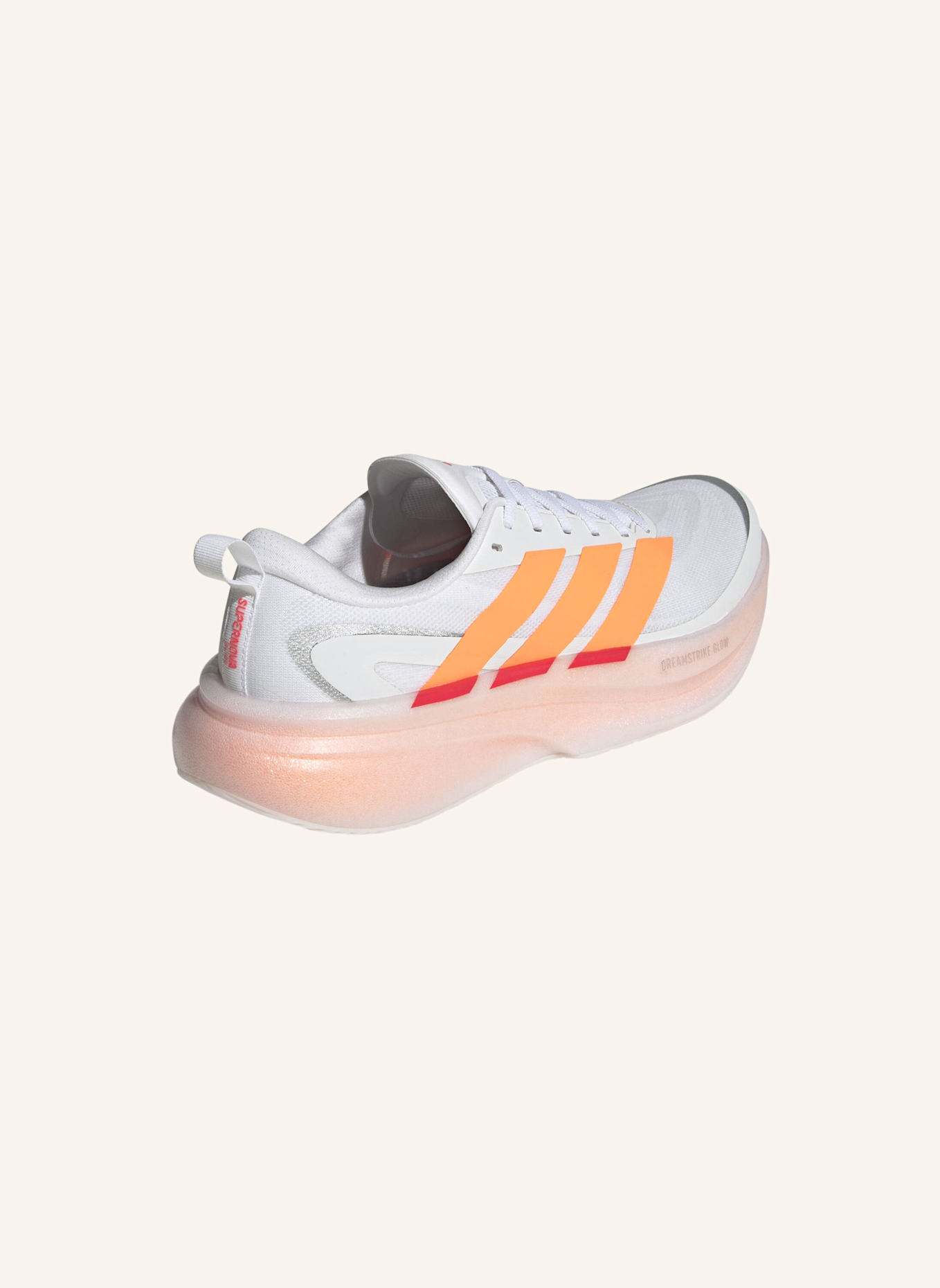 adidas Laufschuhe SUPERNOVA GLIDE: WEISS/ ORANGE/ ROT