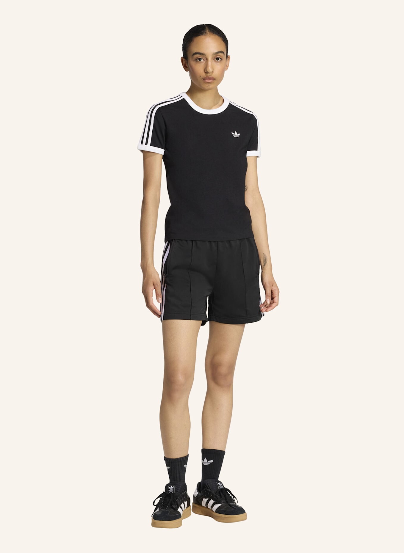 adidas Originals T-Shirt 3 STRIPES: SCHWARZ/ WEISS