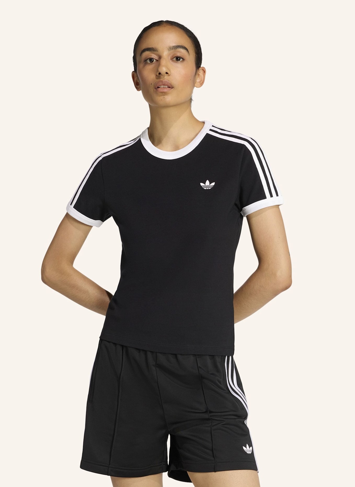 adidas Originals T-Shirt 3 STRIPES: SCHWARZ/ WEISS