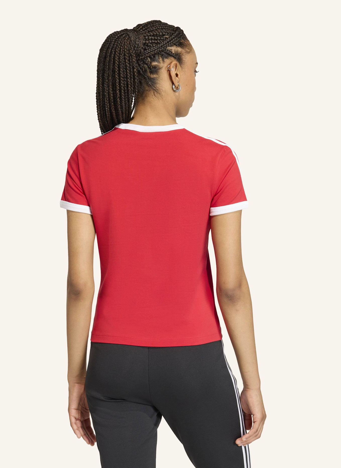 adidas Originals T-Shirt 3 STRIPES: ROT/ WEISS