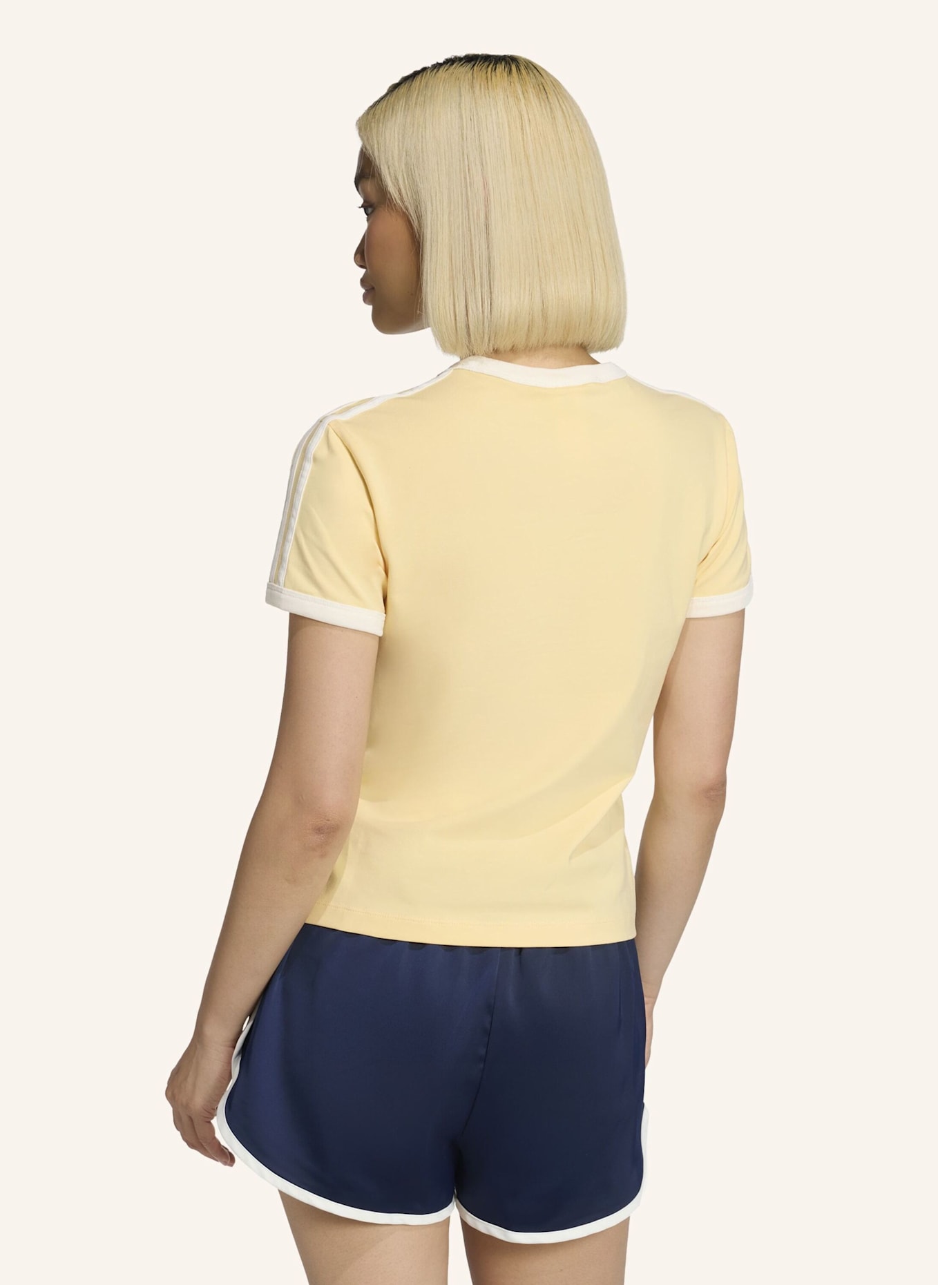 adidas Originals T-Shirt 3 STRIPES: ORANGE/ WEISS