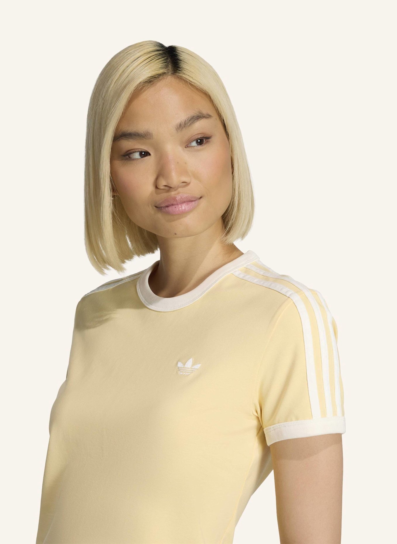 adidas Originals T-Shirt 3 STRIPES: ORANGE/ WEISS