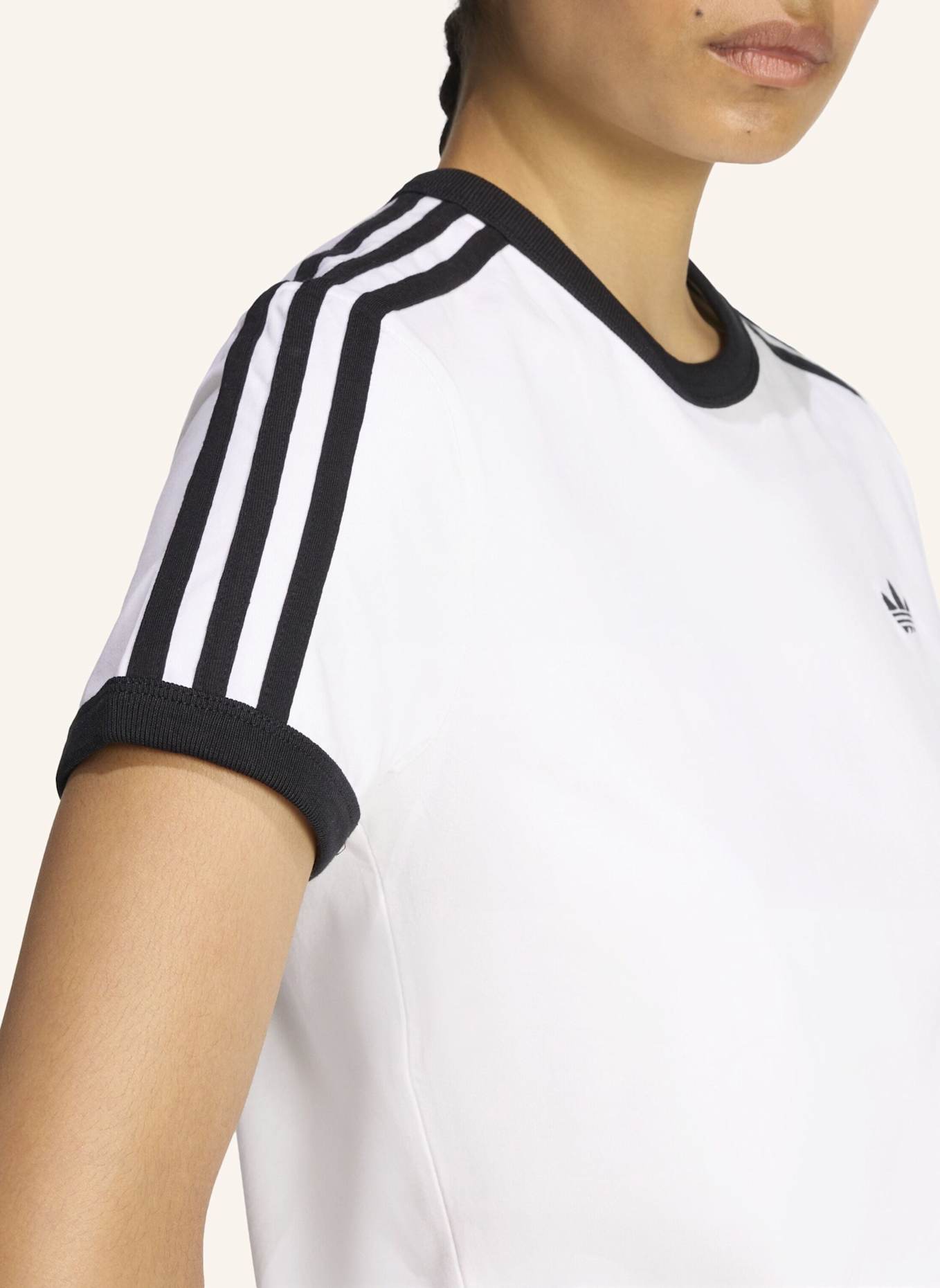 adidas Originals T-Shirt 3 STRIPES: WEISS/ SCHWARZ