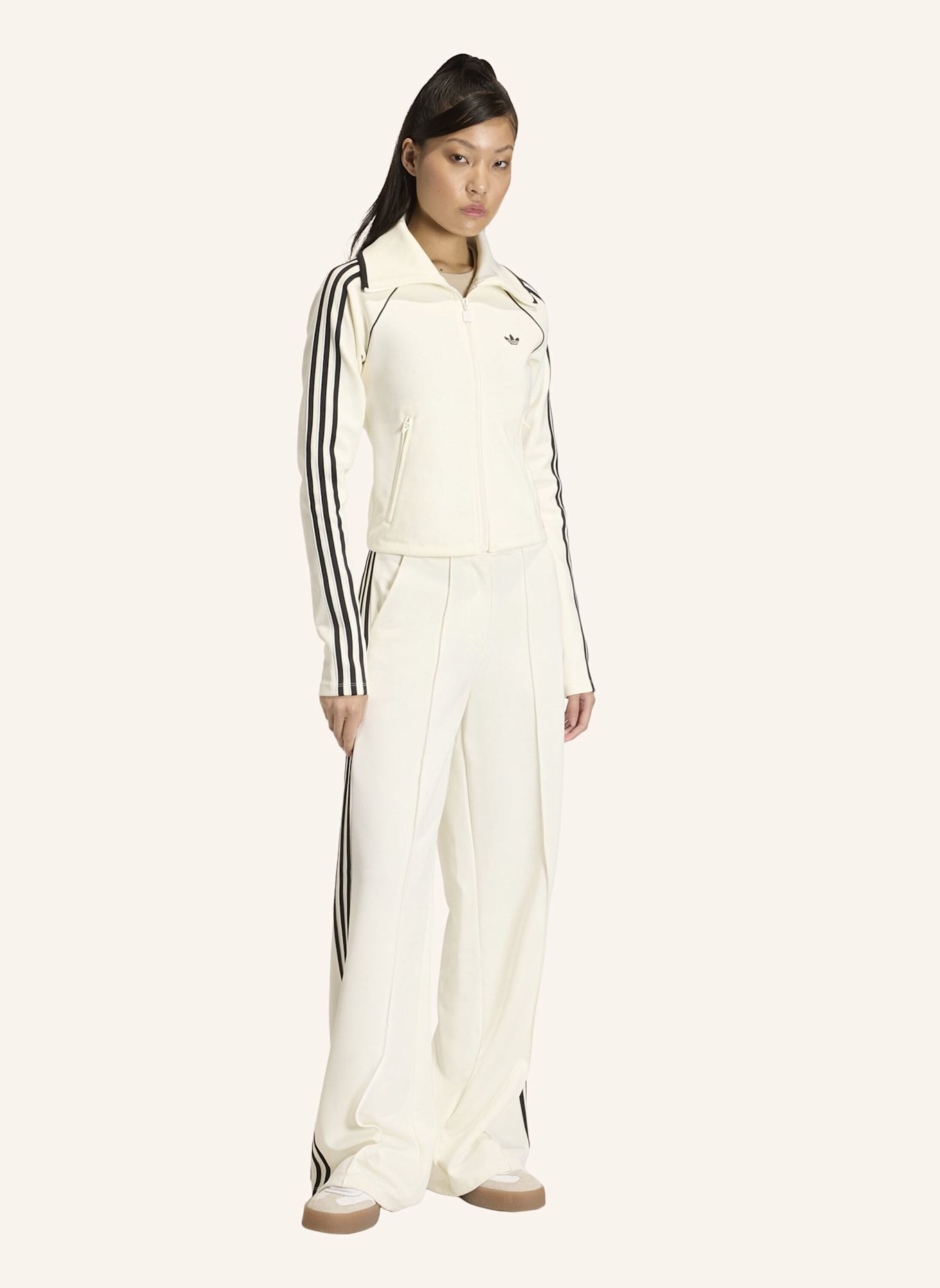 adidas Originals SCHMAL GESCHNITTENES FIREBIRD TRACK TOP: WEISS