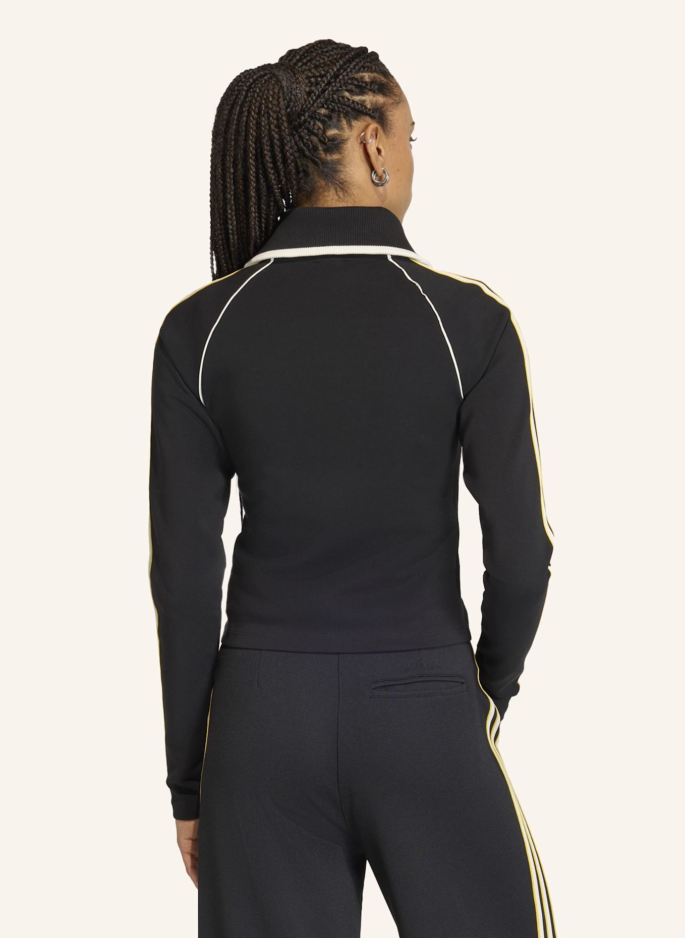 adidas Originals SCHMAL GESCHNITTENES FIREBIRD TRACK TOP: SCHWARZ