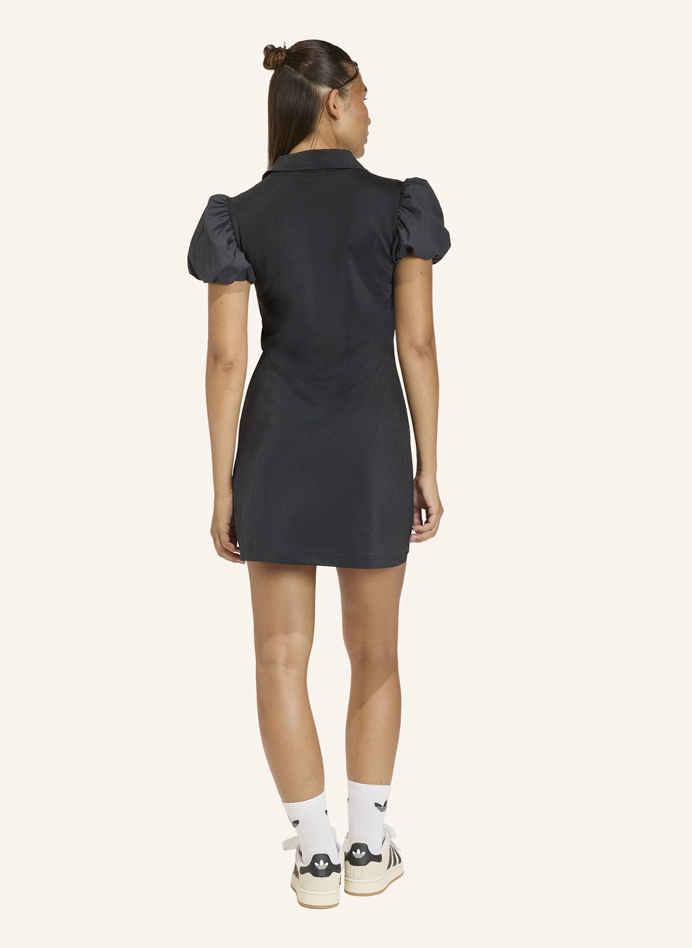 adidas Originals KLEID MIT BALLONÄRMELN: SCHWARZ
