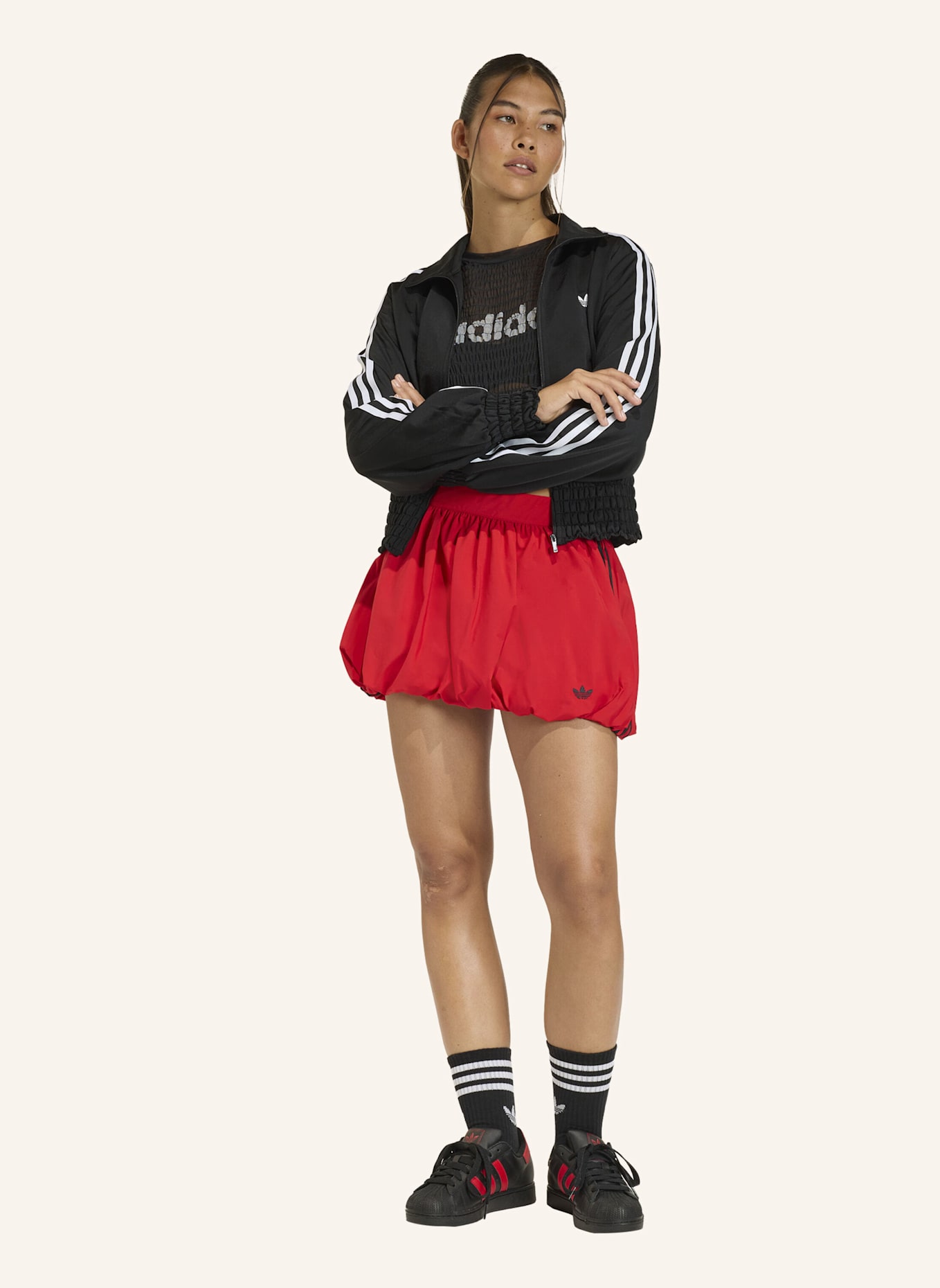 adidas Originals GESMOKTES FIREBIRD TRACK TOP: SCHWARZ