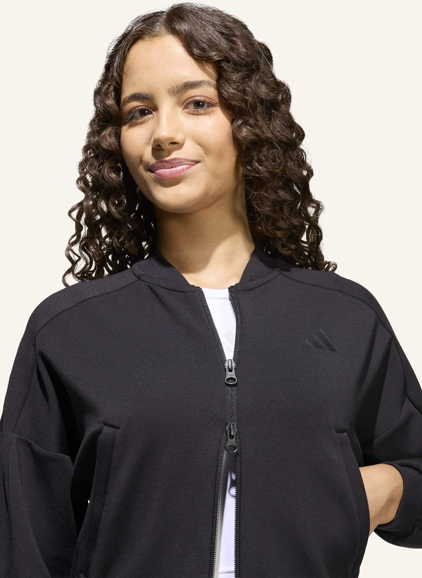 adidas FUTURE ICONS 3-STREIFEN HOODIE MIT DURCHGEHENDEM REISSVERSCHLUSS: SCHWARZ