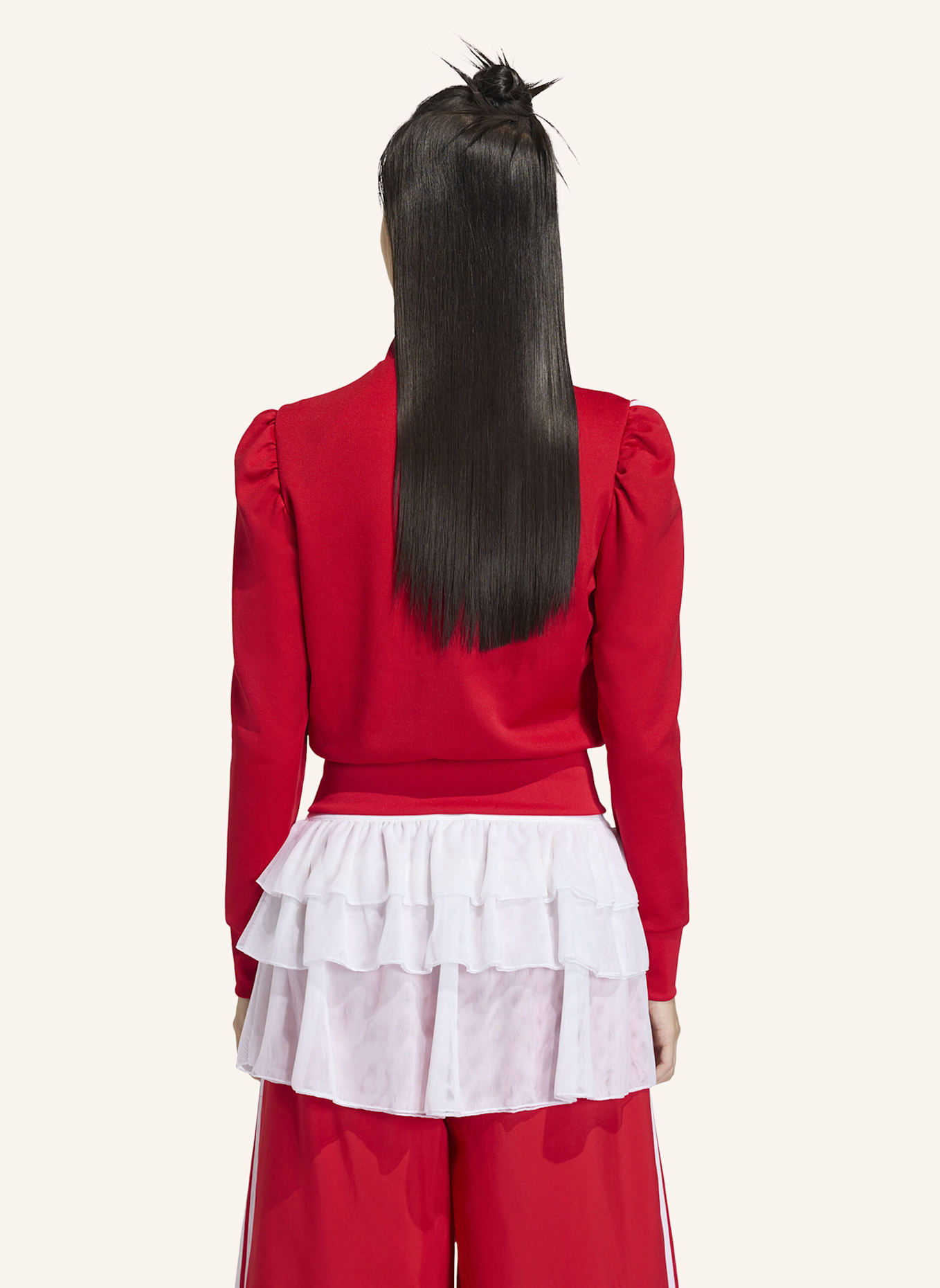 adidas Originals ADIDAS ORIGINALS ELEVATED SLEEVE FB TRACK TOP: ROT