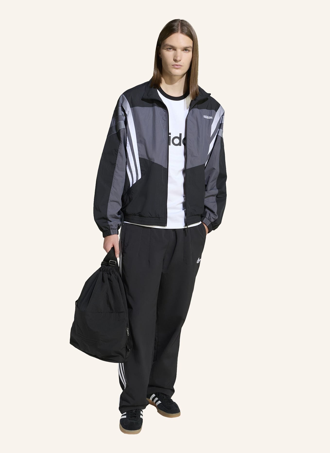 adidas Originals SANTIAGO TRACK TOP: SCHWARZ