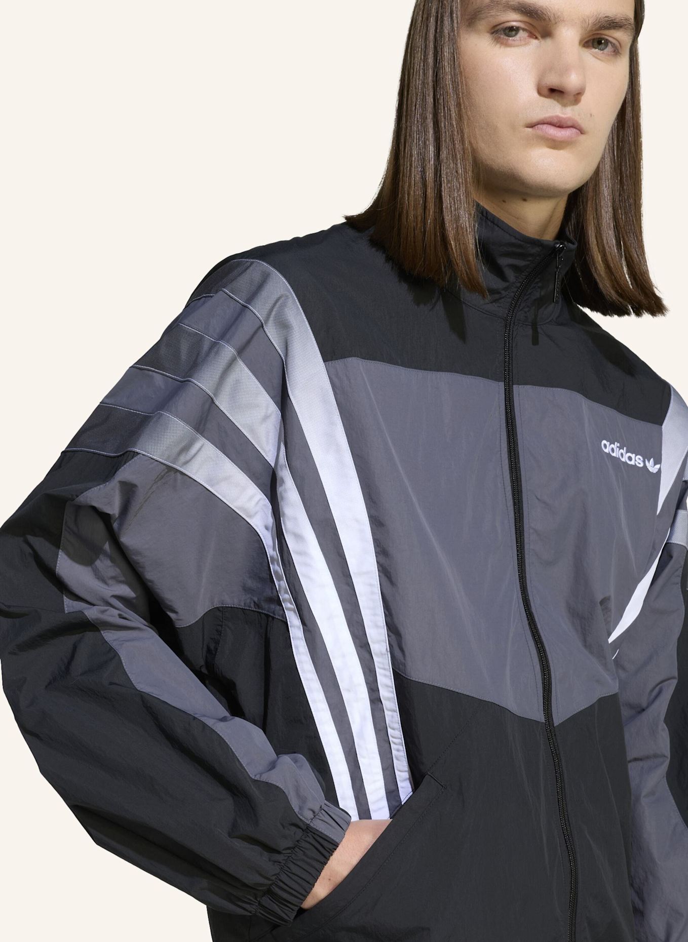adidas Originals SANTIAGO TRACK TOP: SCHWARZ
