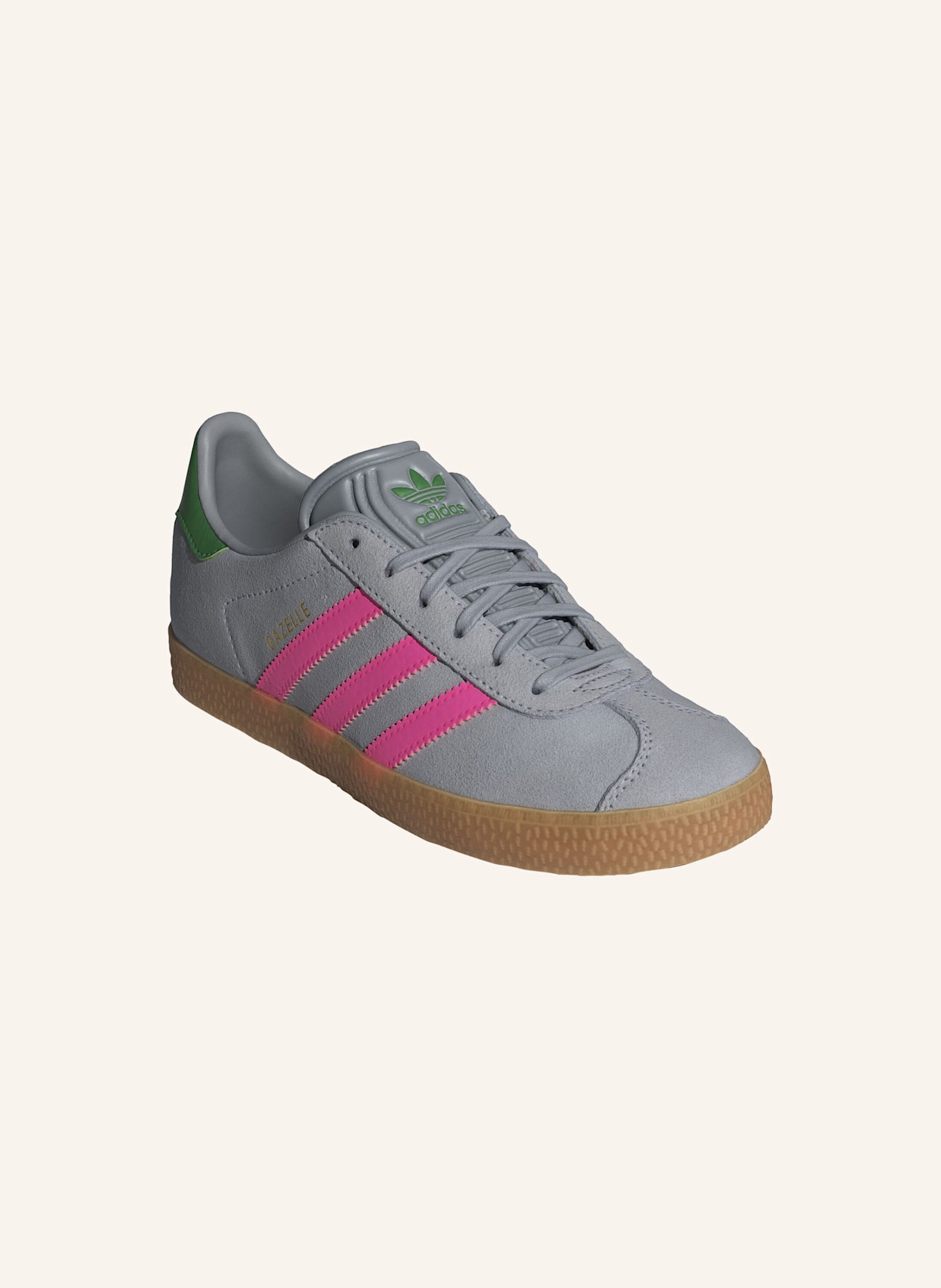 adidas Originals Sneaker GAZELLE: GRAU/ ROSA/ GRÜN