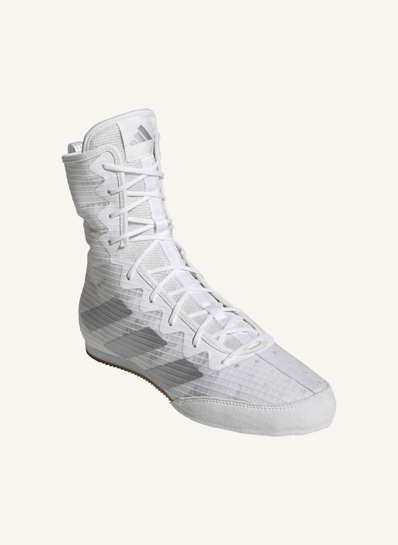adidas BOX HOG 4 BOXSCHUH: WEISS/ SILBER/ SCHWARZ