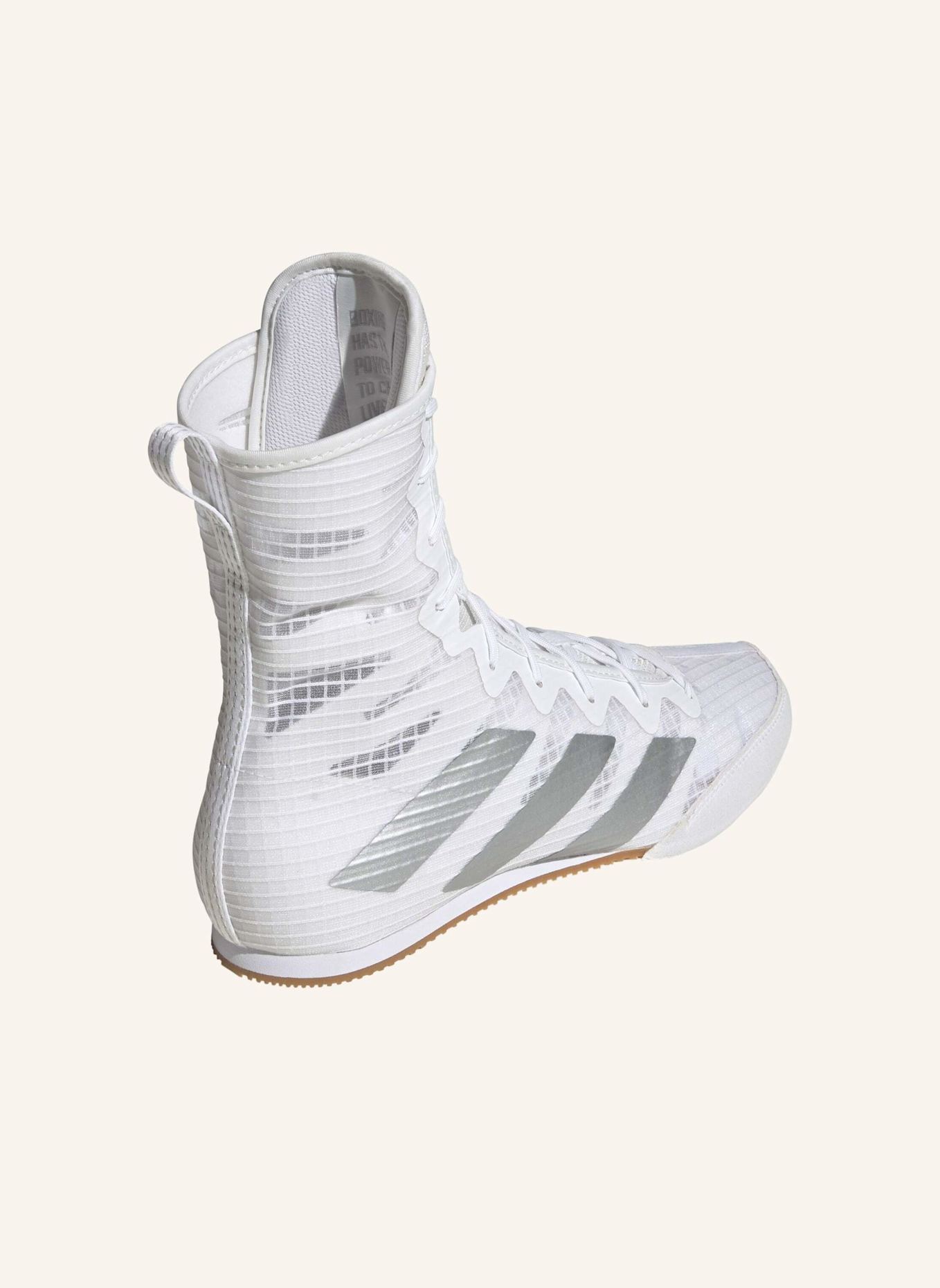 adidas BOX HOG 4 BOXSCHUH: WEISS/ SILBER/ SCHWARZ