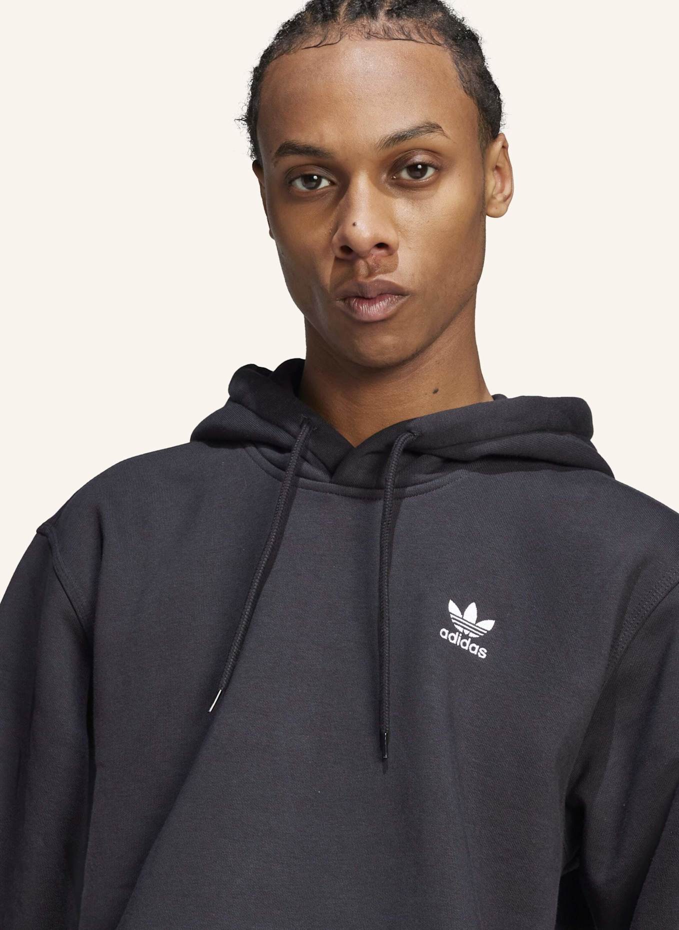 adidas Originals TREFOIL ESSENTIALS LOOSE HOODIE: SCHWARZ