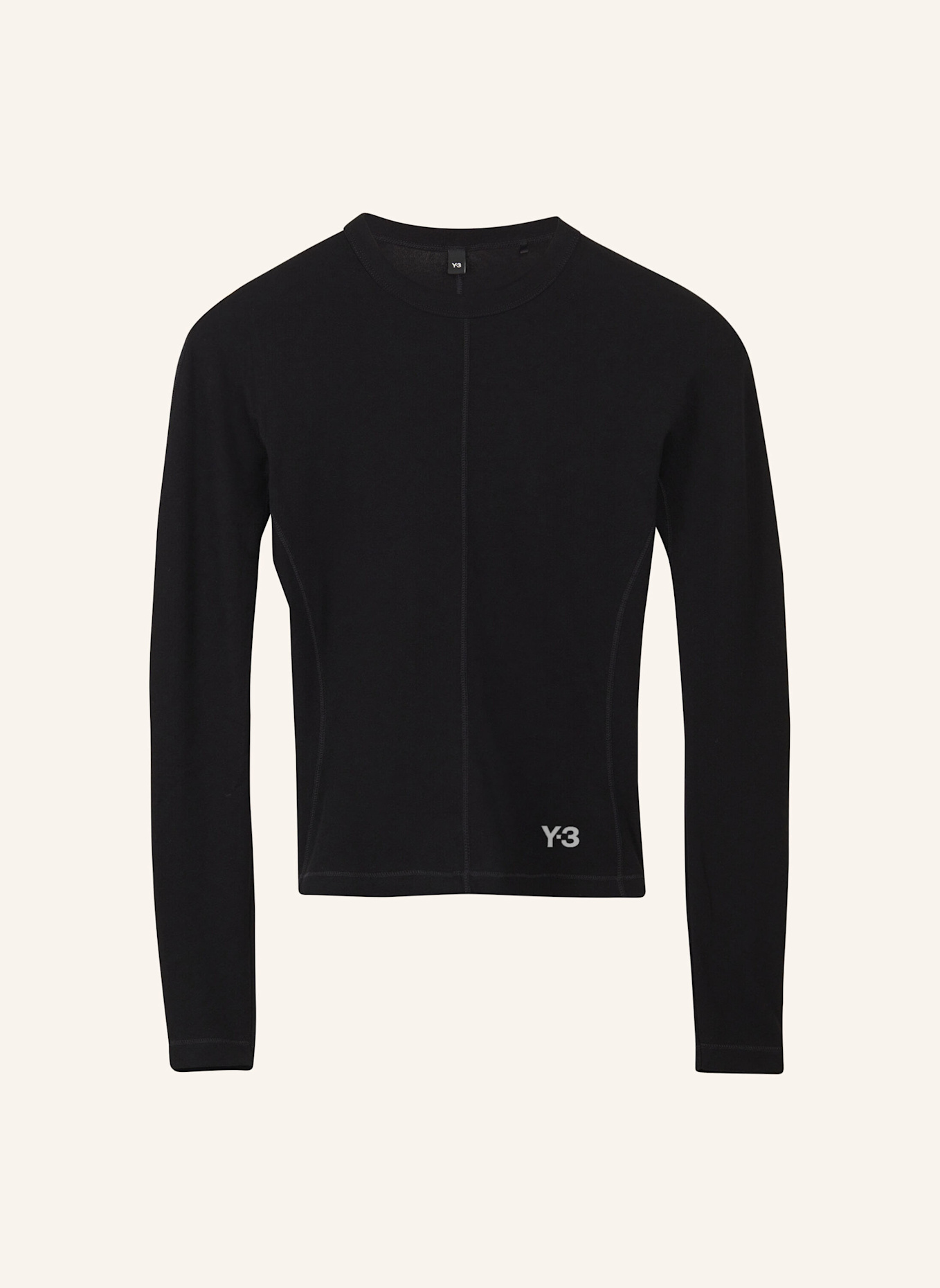 Y-3 Y-3 FITTED LONGSLEEVE: SCHWARZ