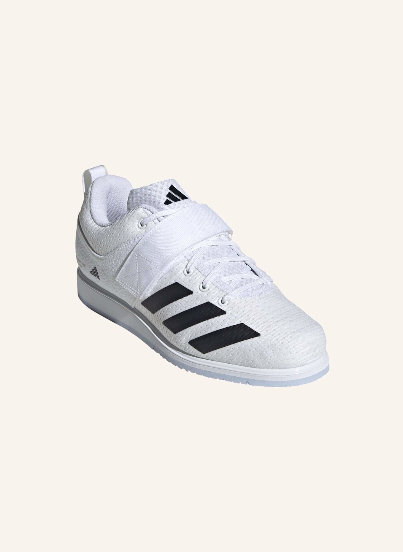 adidas POWERLIFT 5 GEWICHTHEBERSCHUH: WEISS/ SCHWARZ/ BLAU