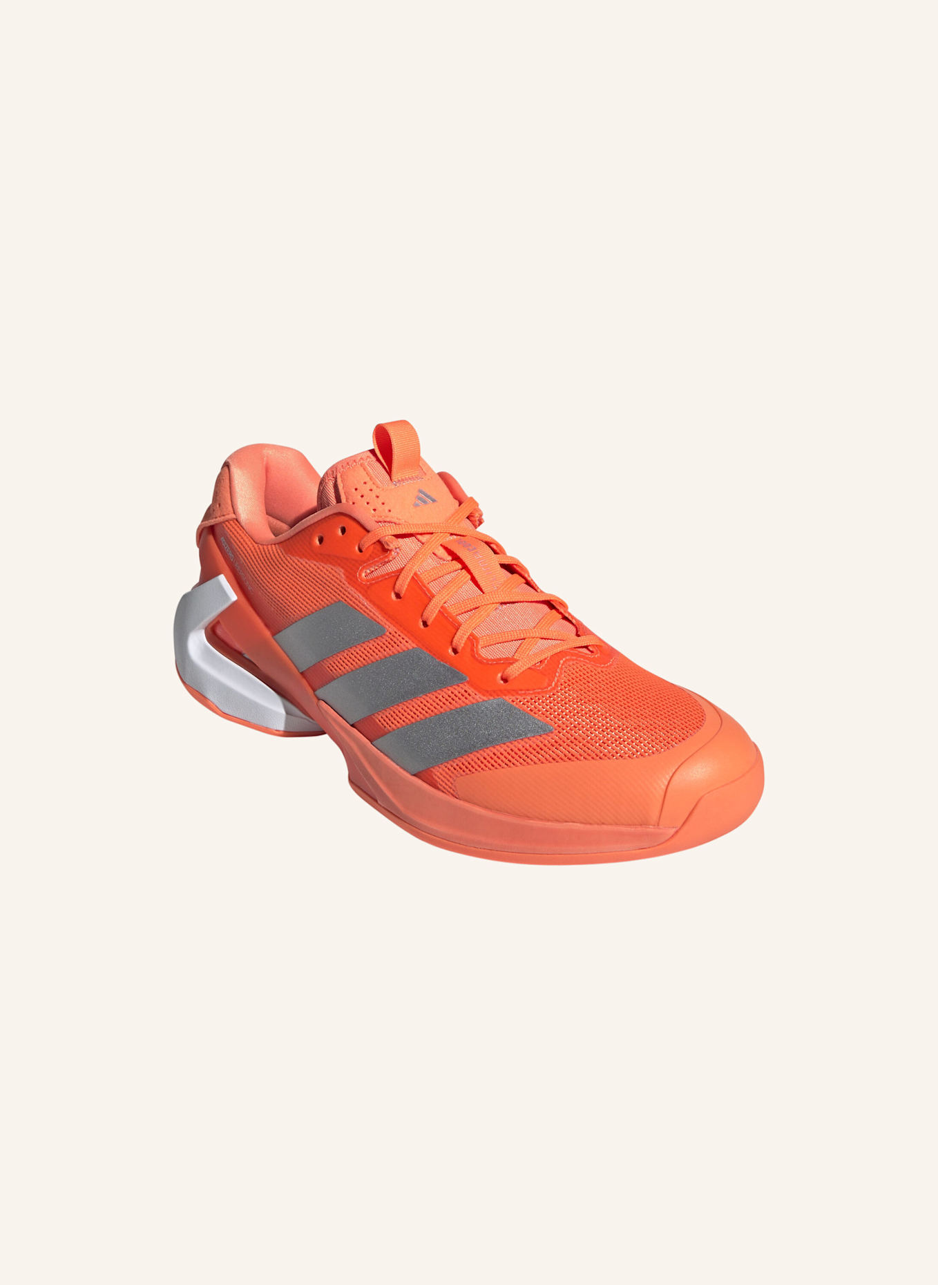 adidas ADIZERO UBERSONIC 5 TENNISSCHUH: ORANGE/ SILBER/ SCHWARZ